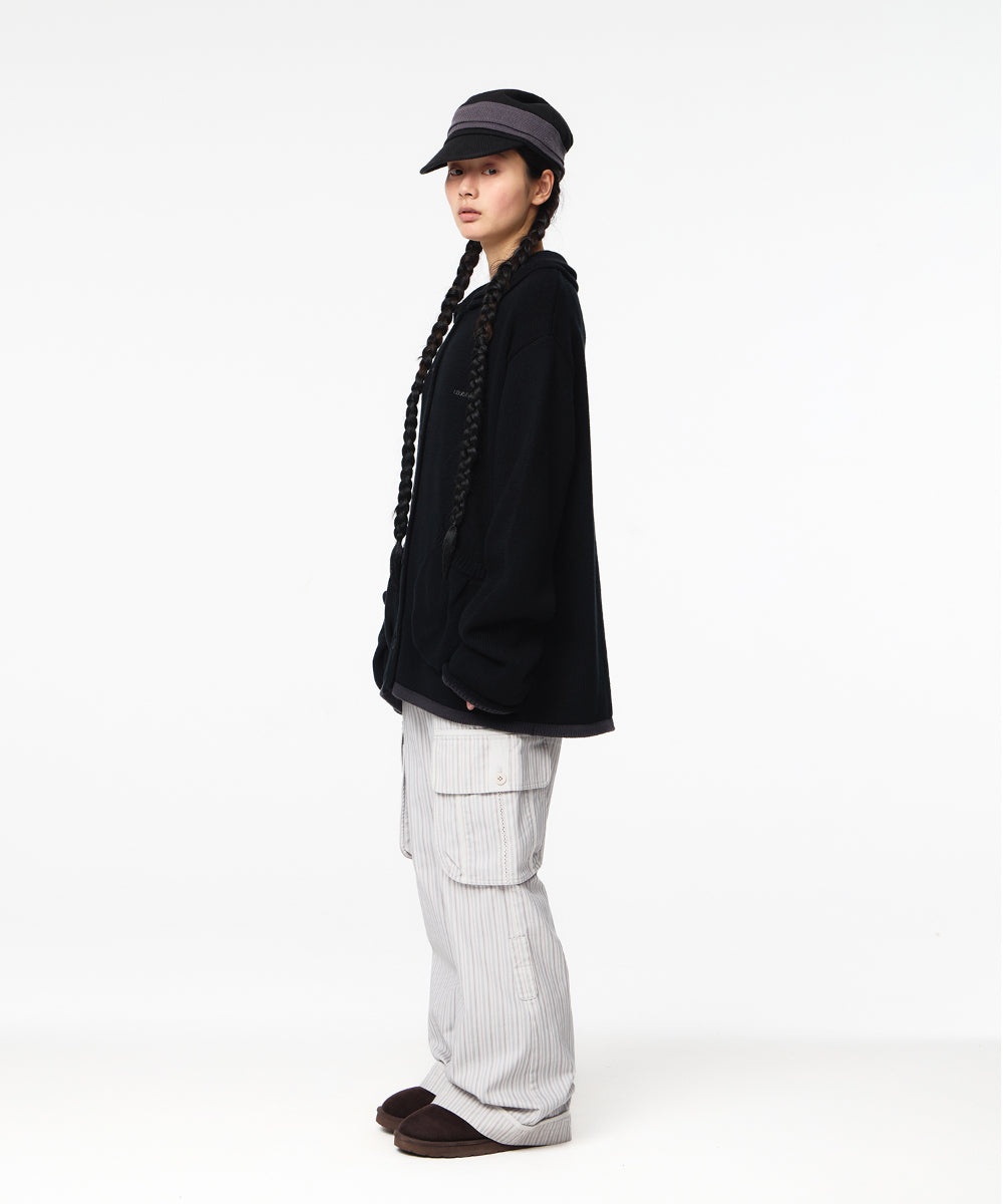 Coyseio - Stripe Big Pocket Cargo Pants (Light Grey) product image 8 | TRAB K-Fashion Australia