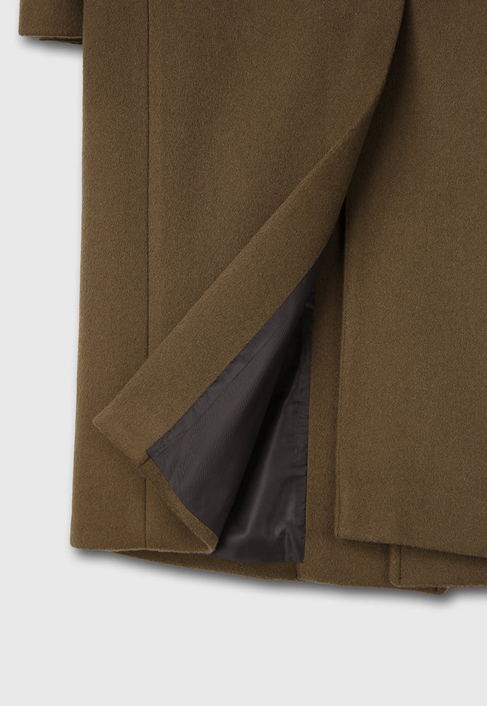 Tonywack - Cashmere Single-Breasted Tailored Wrap Coat (Wood Brown) product image 15 | TRAB K-Fashion Australia