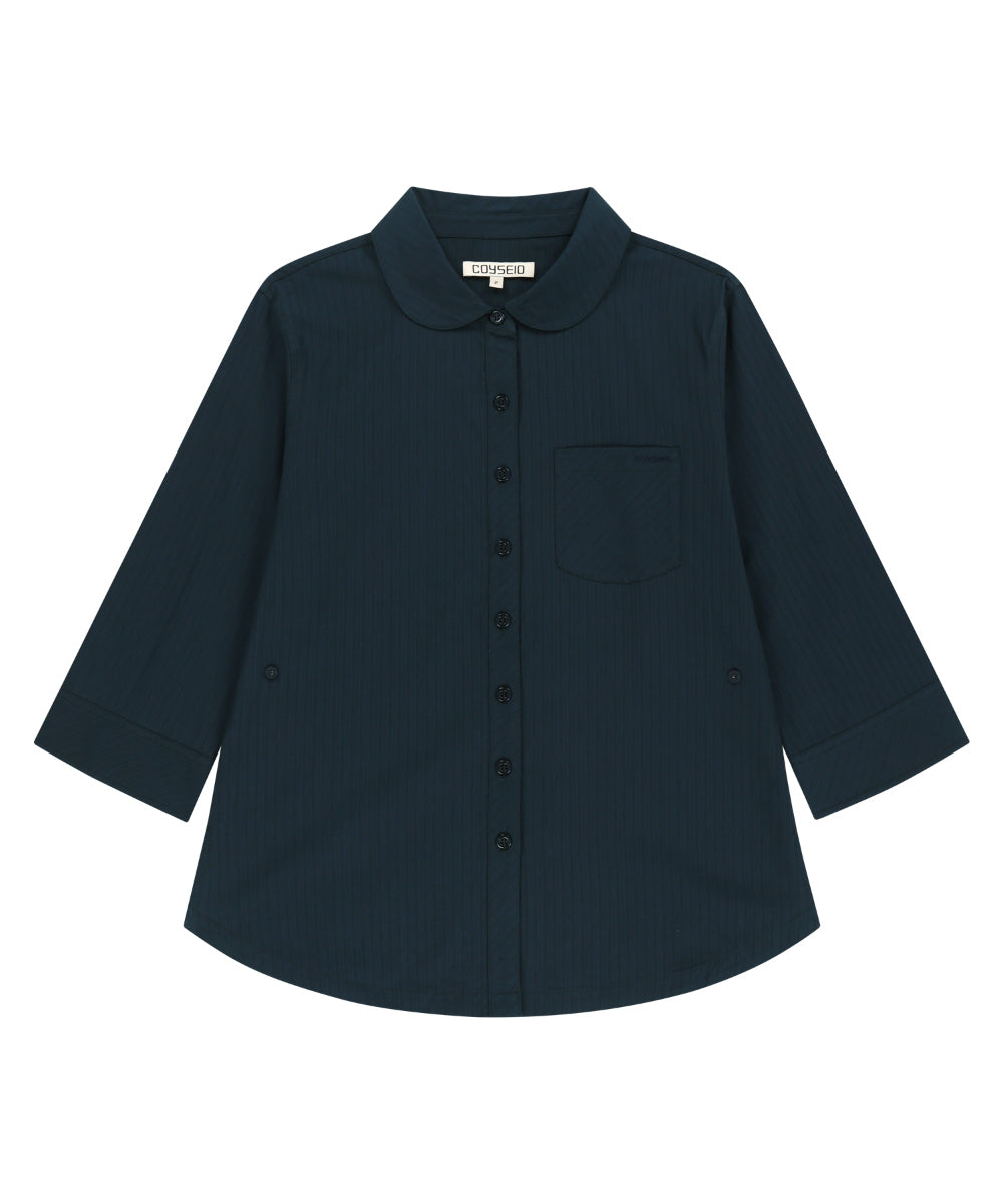 Coyseio - Round Collar Capri Shirt (Navy) product image 13 | TRAB K-Fashion Australia