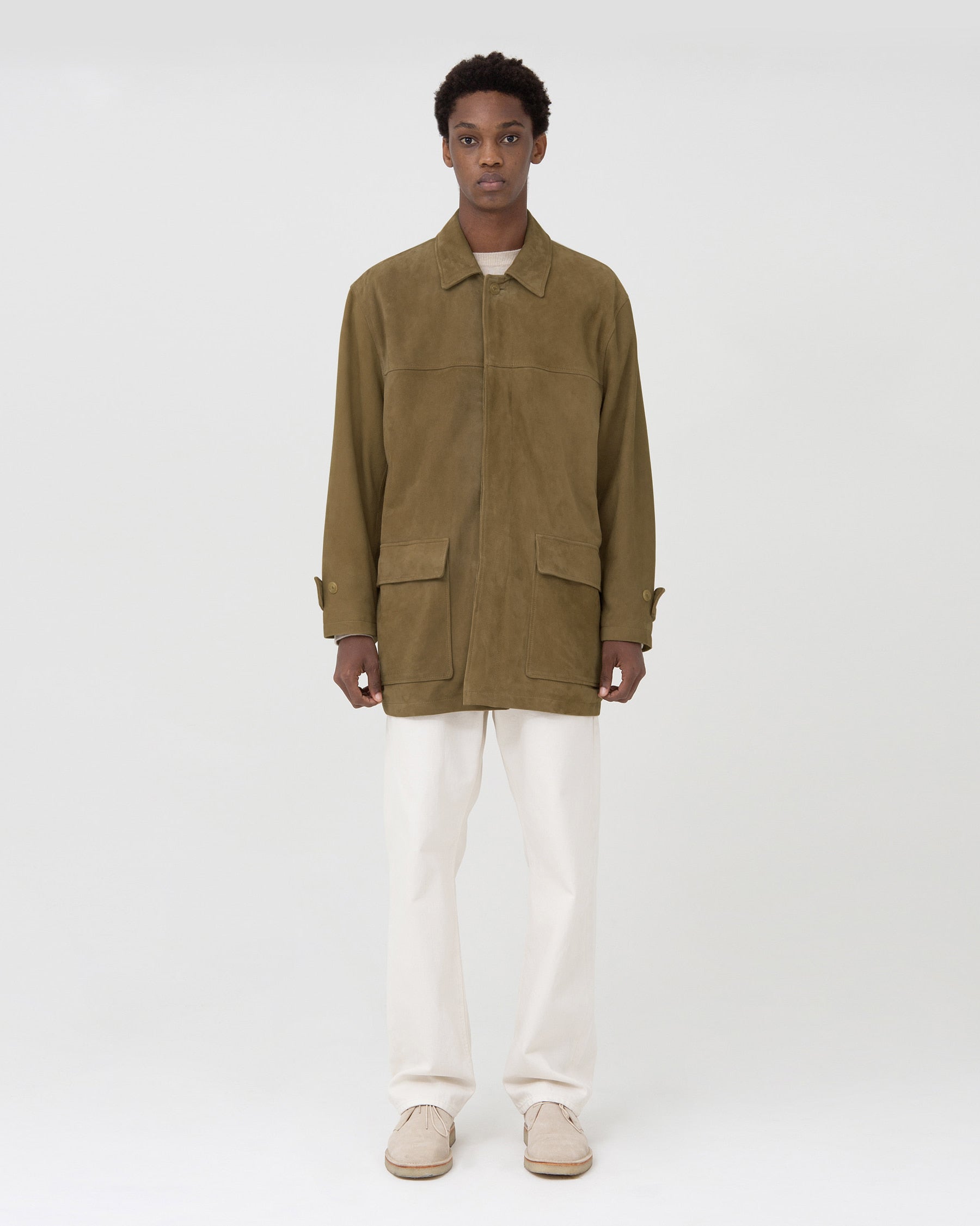 Brownyard - Suede Half Coat (Sand) product image 4 | TRAB K-Fashion Australia