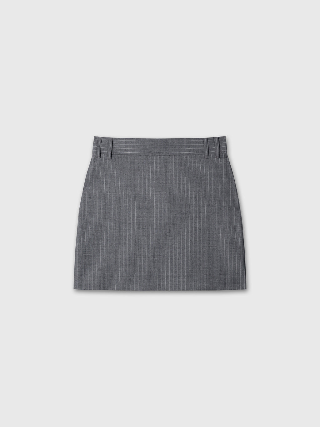 Tonywack - Wool Pin Striped Mini Skirt (Grey Pinstripe) product image 9 | TRAB K-Fashion Australia