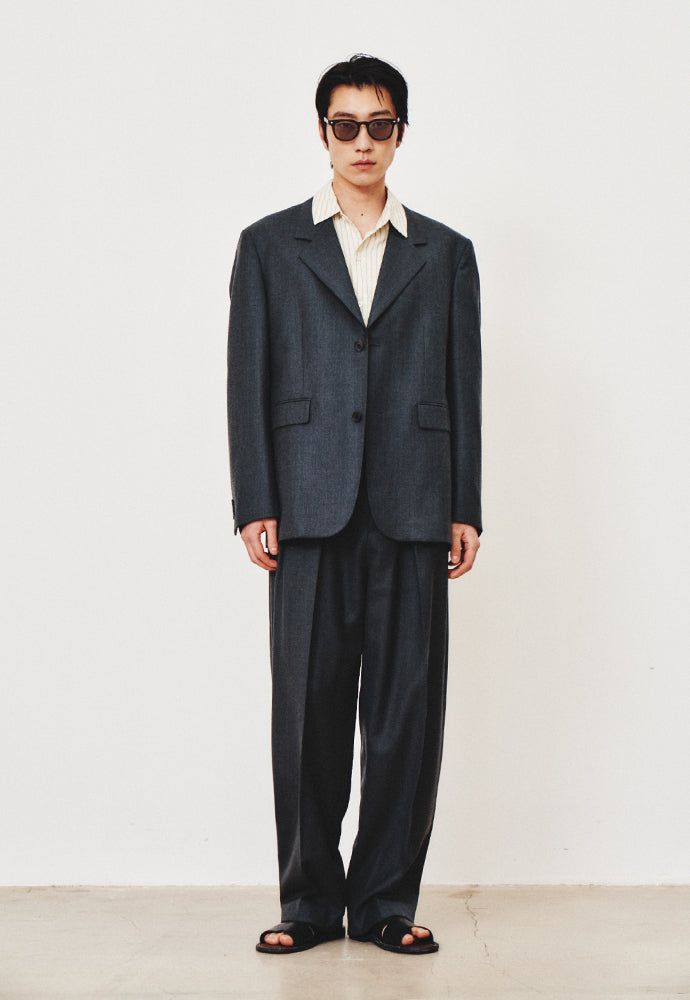 Art if acts - 2 Button Wool Blazer (Charcoal) product image 4 | TRAB K-Fashion Australia