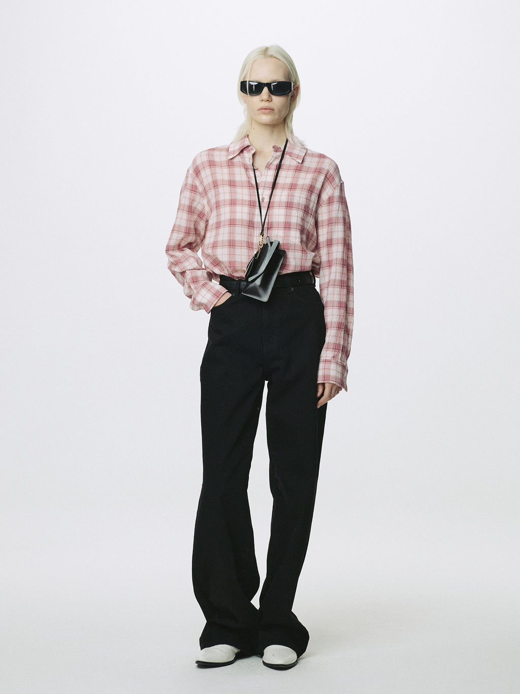Tonywack - Raw-Cut Cotton Check Shirt (Pink Check) product image 1 | TRAB K-Fashion Australia