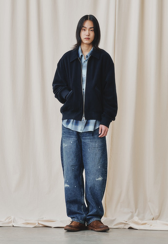 Art if acts - 70's Vintage Racing Fleece Jacket (Dark Navy) product image 1 | TRAB K-Fashion Australia