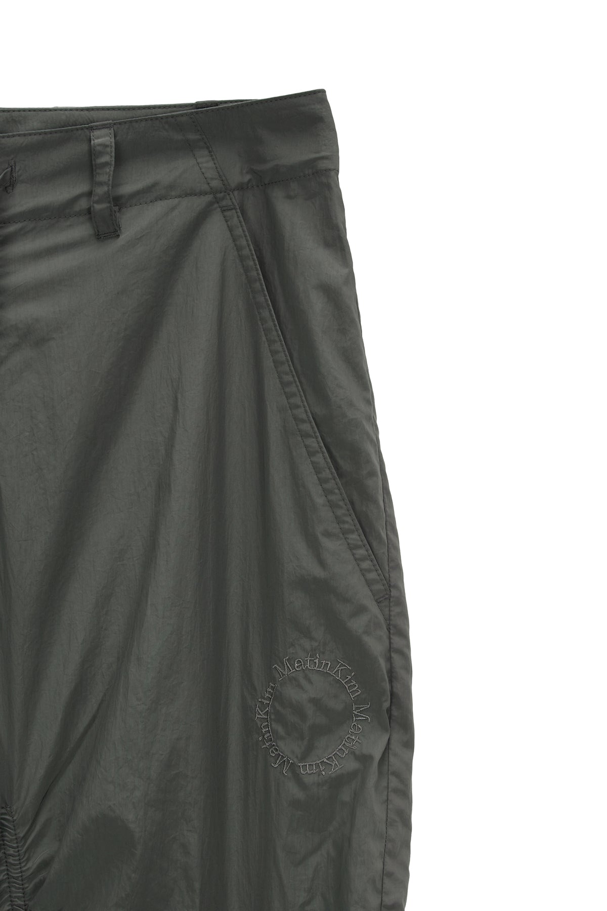 Matin Kim - Shirring Point Nylon Pants (Khaki) product image 3 | TRAB K-Fashion Australia
