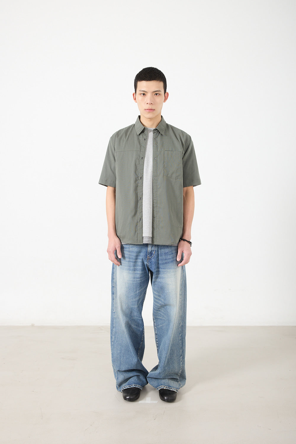 Hatchingroom - Reversible Two Face Shirt (Sage/Grey) product image 11 | TRAB K-Fashion Australia