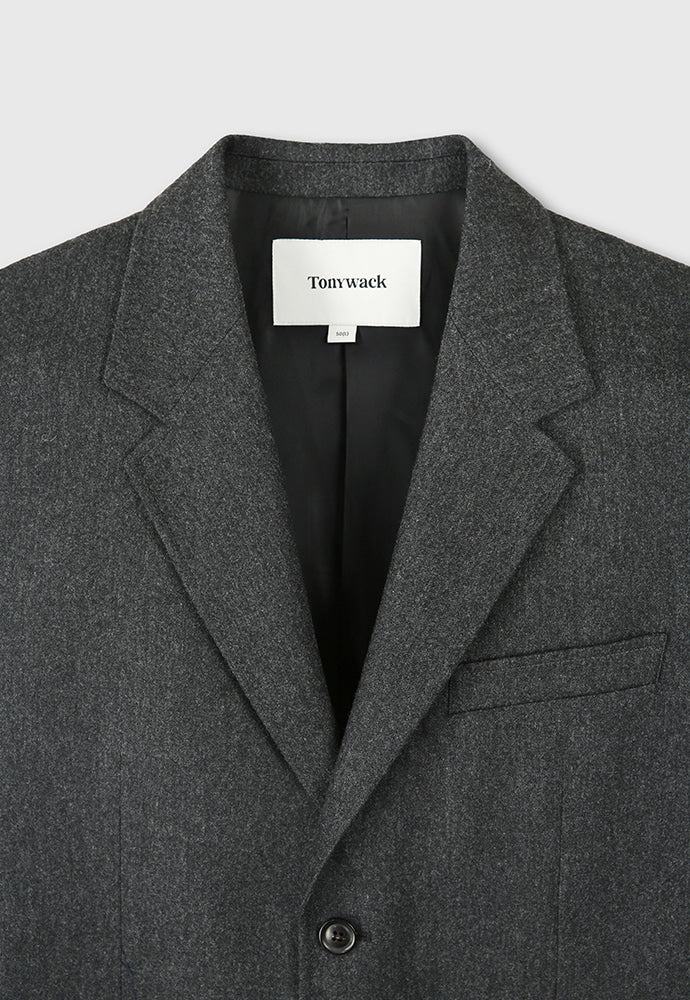Tonywack - Wool And Cashmere Tailored Blazer (Charcoal) product image 10 | TRAB K-Fashion Australia