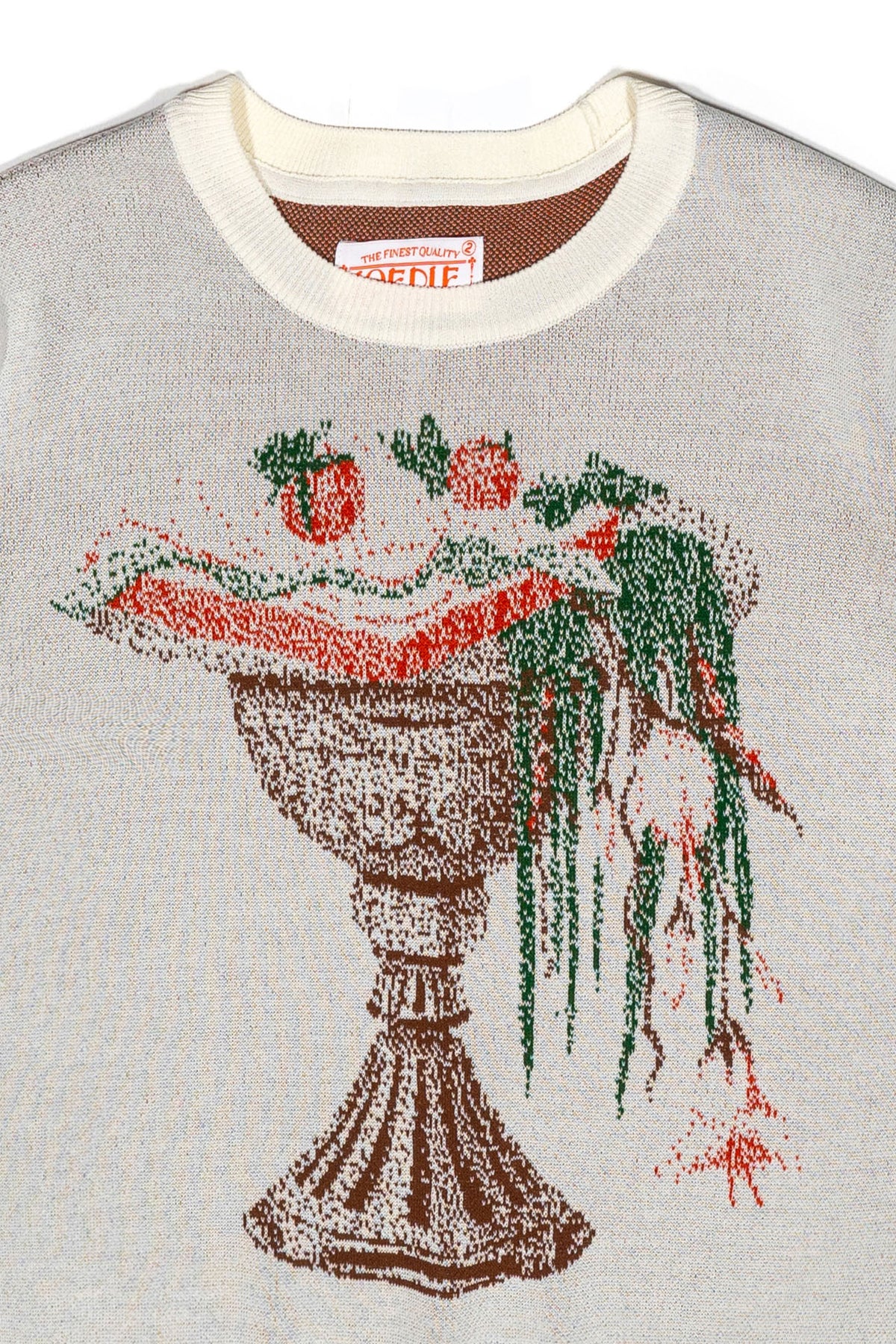 Ioedle - Royal Sandwich Jacquard Crop Top (Ivory) product image 5 | TRAB K-Fashion Australia