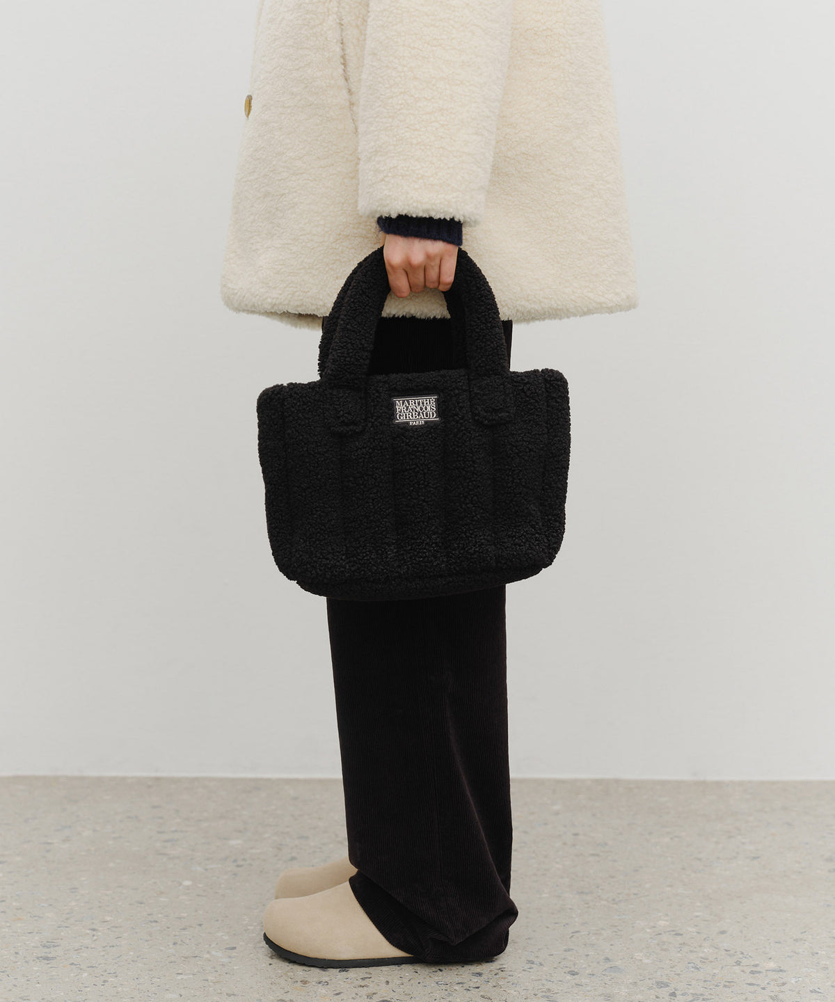 Marithe & Francois Girbaud - Classic Logo Boucle Padding Bag (Black) product image 6 | TRAB K-Fashion Australia