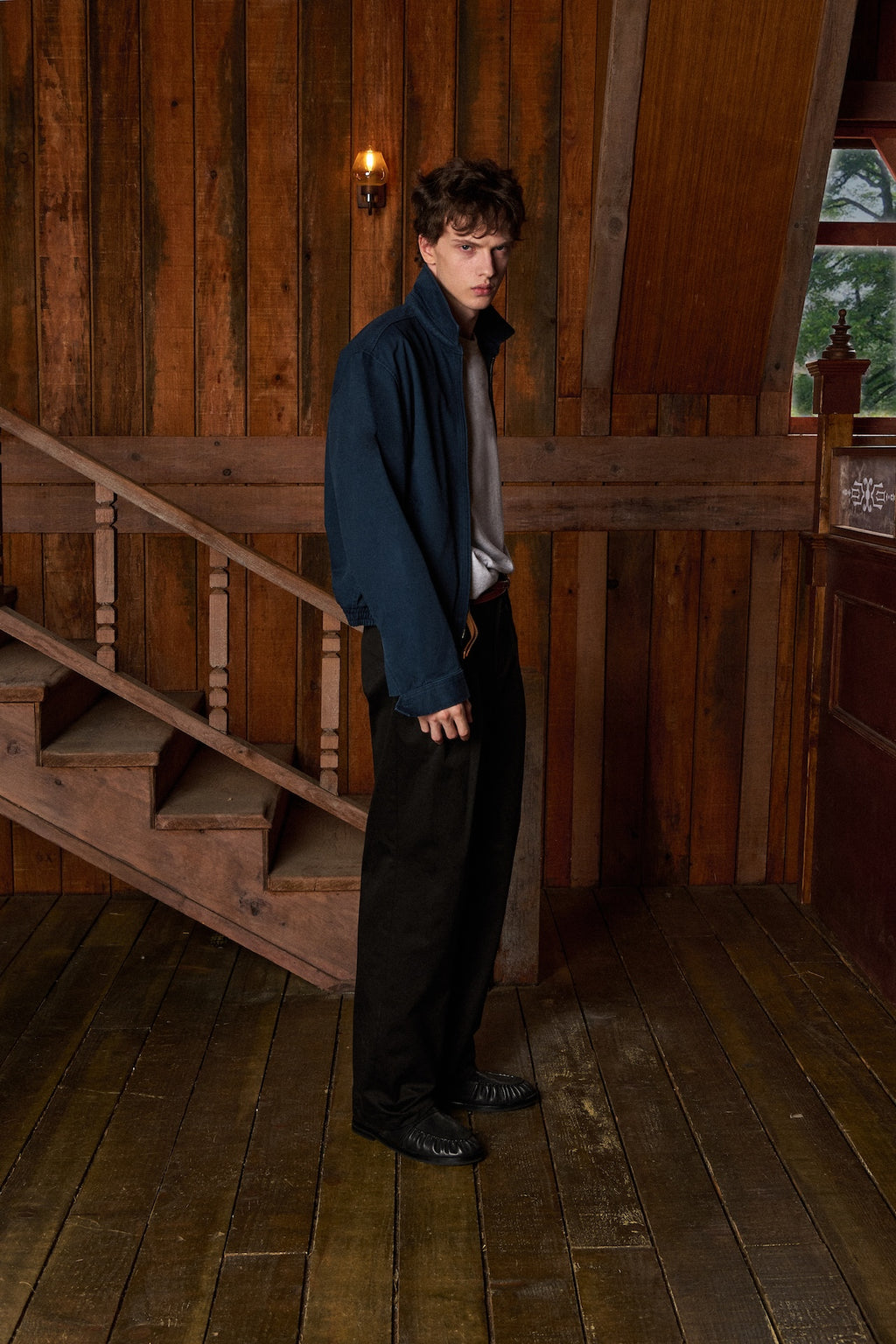 STU - Arch Pleat Cotton Pants (Black) product image 4 | TRAB K-Fashion Australia