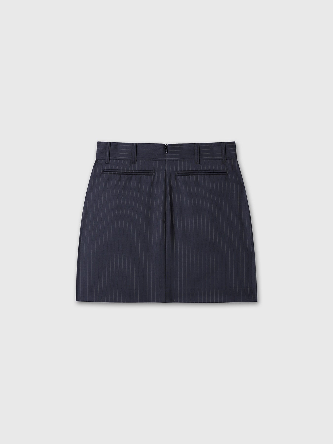 Tonywack - Wool Pin Striped Mini Skirt (Navy Pinstripe) product image 8 | TRAB K-Fashion Australia