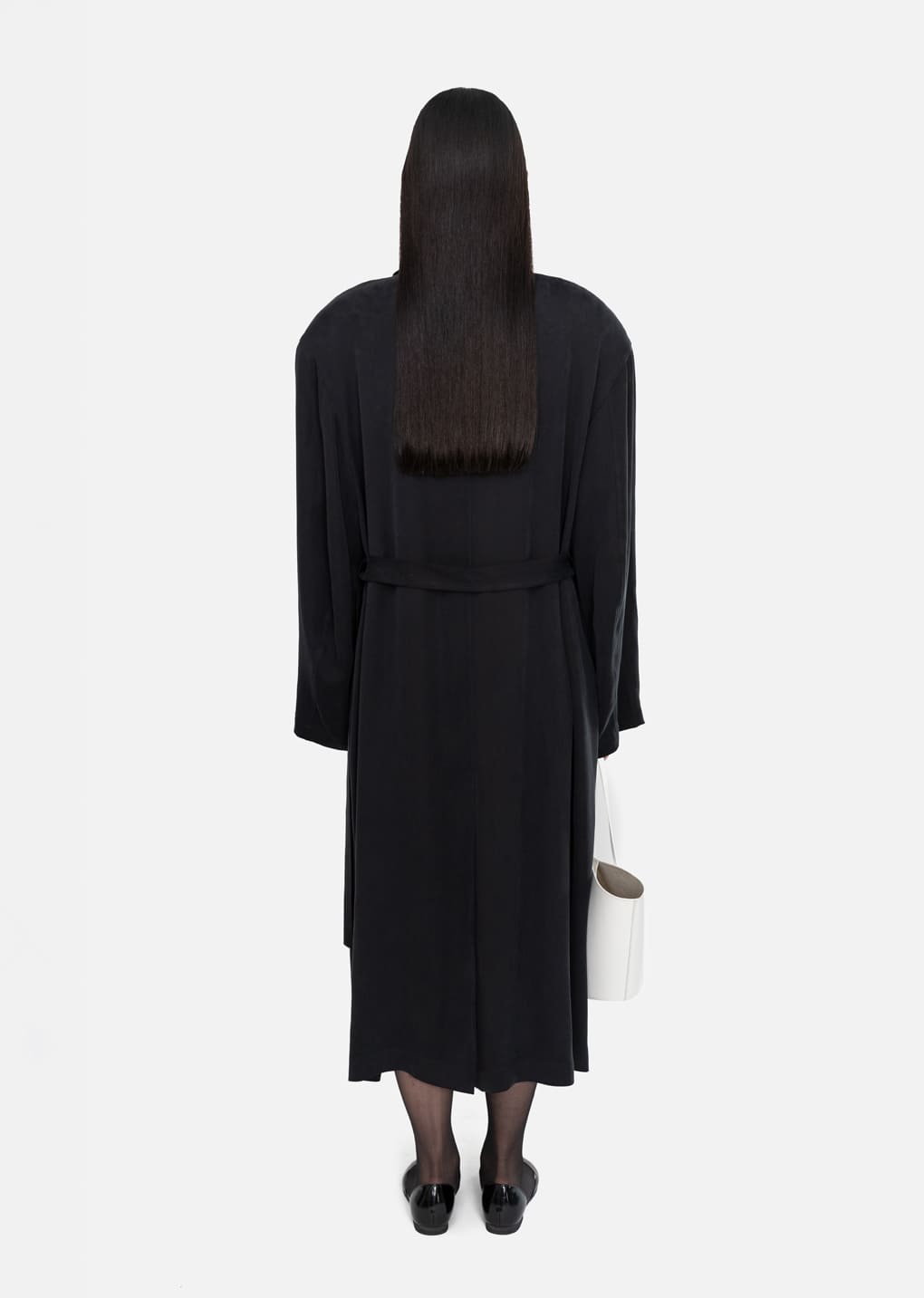 Amomento - Cupro Oversize Trench Coat (Black) product image 8 | TRAB K-Fashion Australia