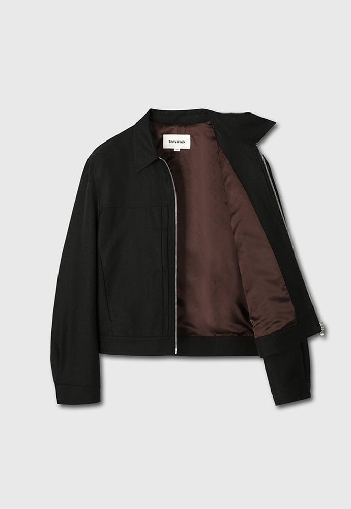 Tonywack - Milled Linen Rayon Type1 Zip Jacket (Black) product image 8 | TRAB K-Fashion Australia