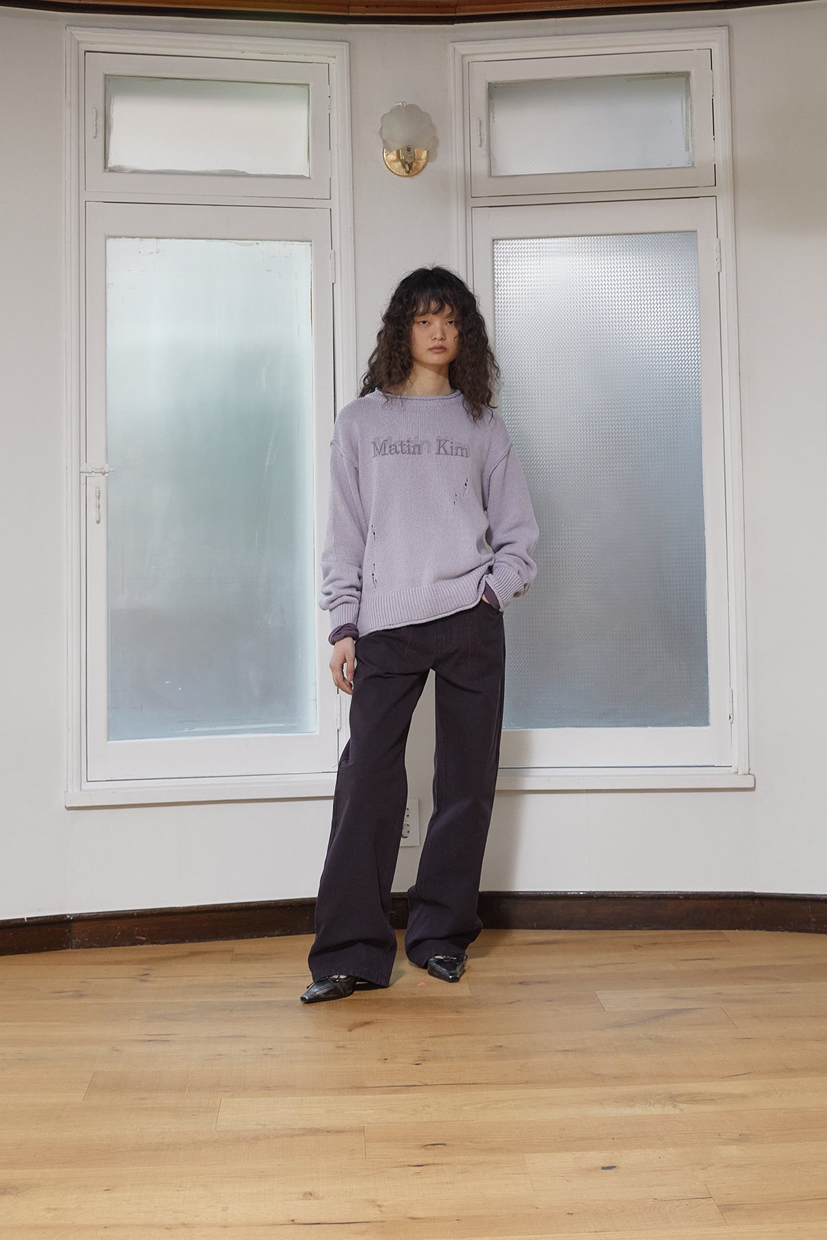 Matin Kim - Stitch Point Washed Cotton Pants (Purple) product image 10 | TRAB K-Fashion Australia