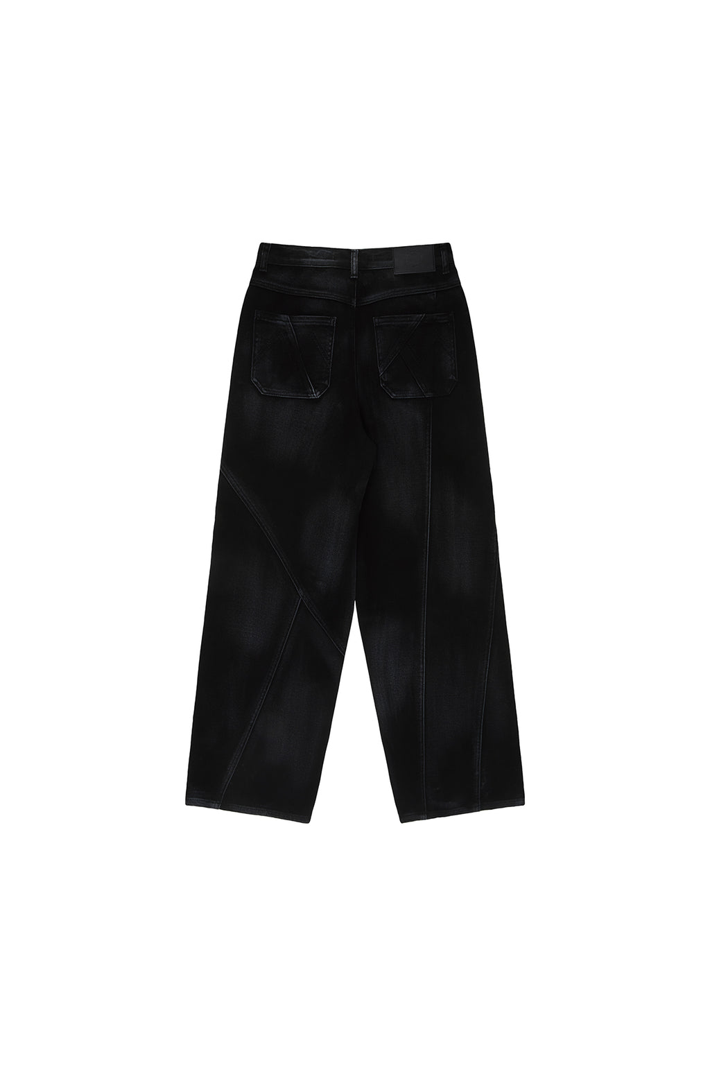 Matin Kim - Line Point Painting Denim Pants (Black) product image 5 | TRAB K-Fashion Australia