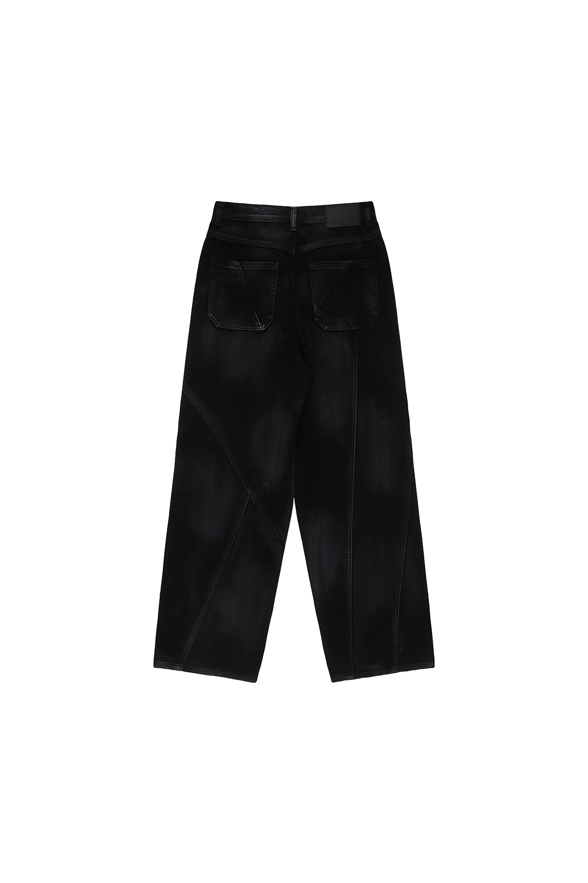 Matin Kim - Line Point Painting Denim Pants (Black) product image 5 | TRAB K-Fashion Australia