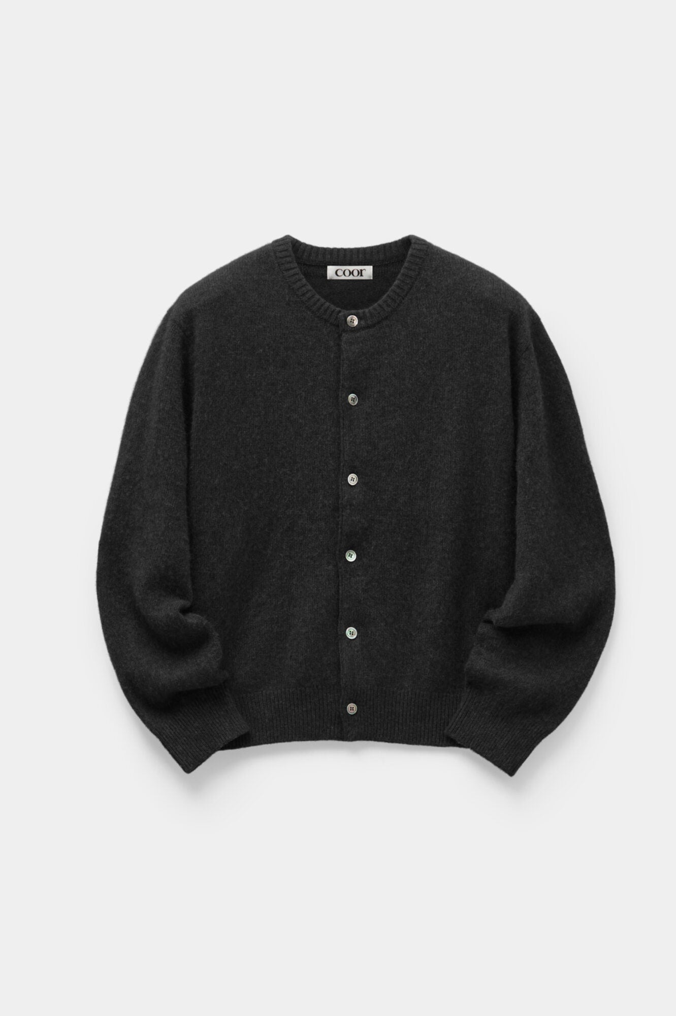 Coor - Raccoon Cropped Round Cardigan (Black) product image 1 | TRAB K-Fashion Australia