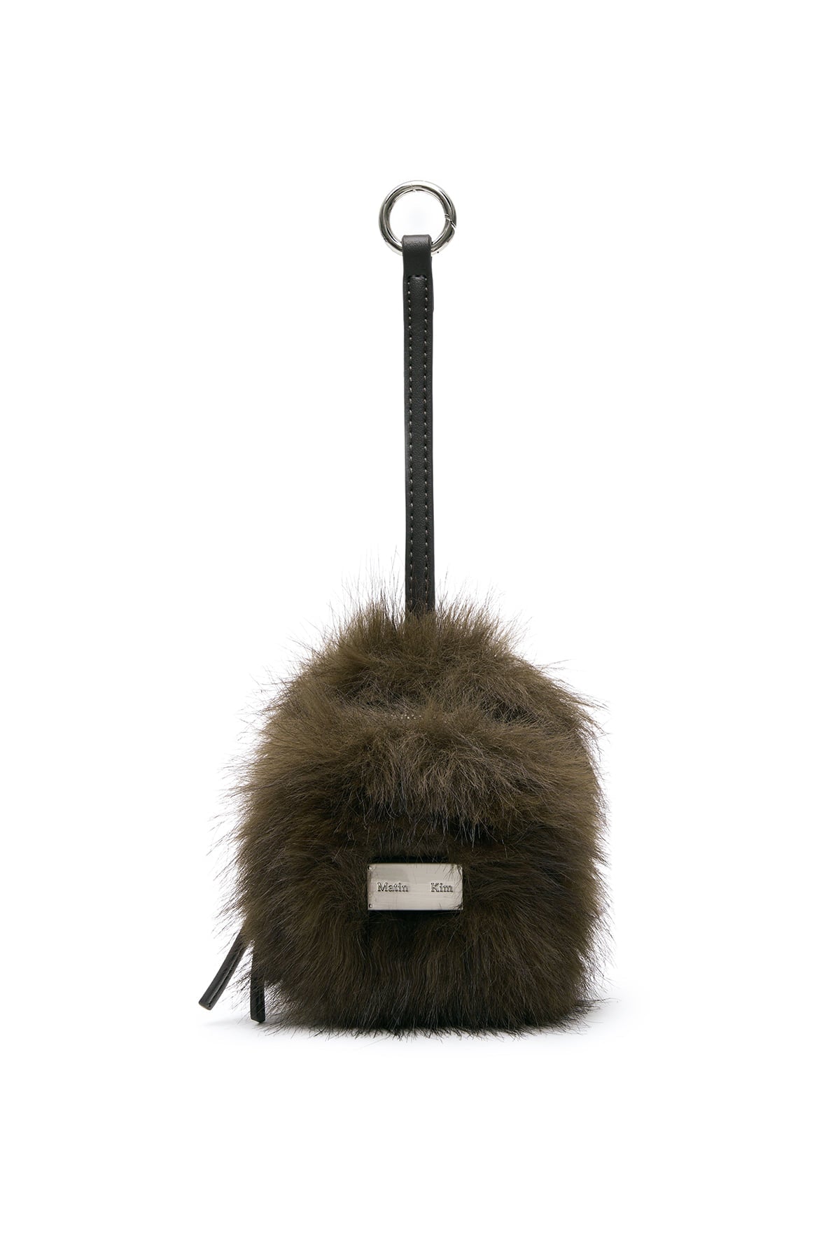 Matin Kim - Hairy Fur Mini Cube Pouch (Brown) product image 1 | TRAB K-Fashion Australia