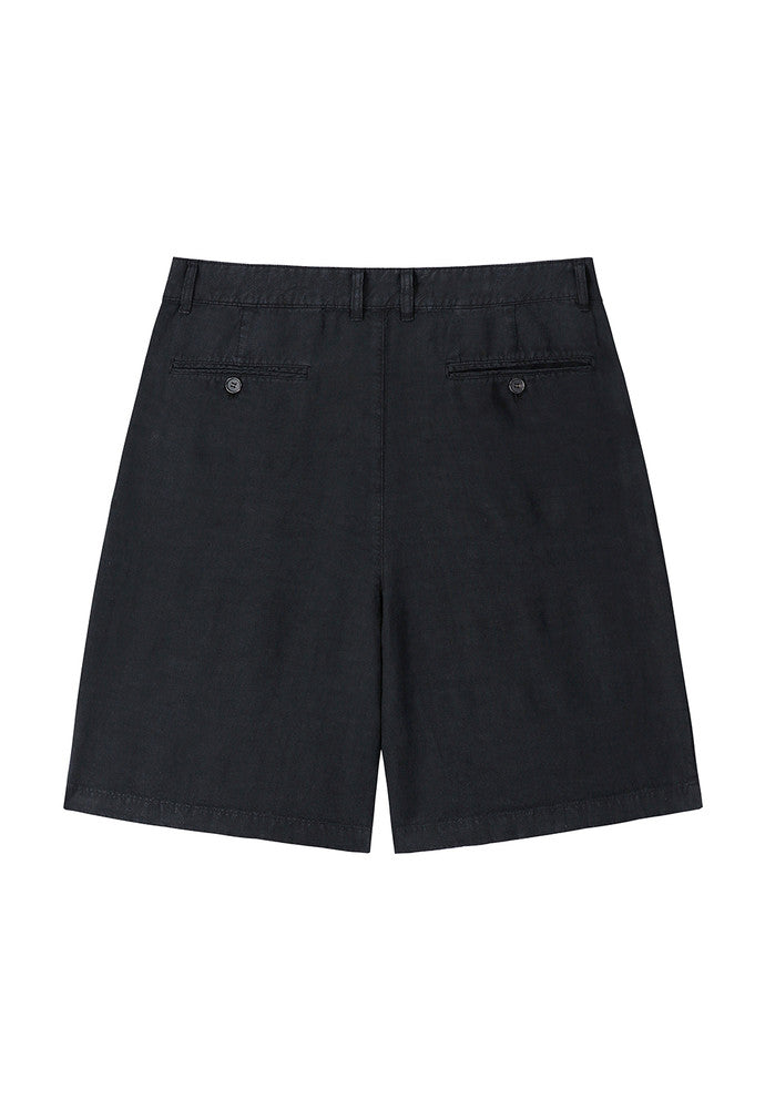 Art if acts - Washed Linen Two Tuck Shorts (Black) product image 7 | TRAB K-Fashion Australia