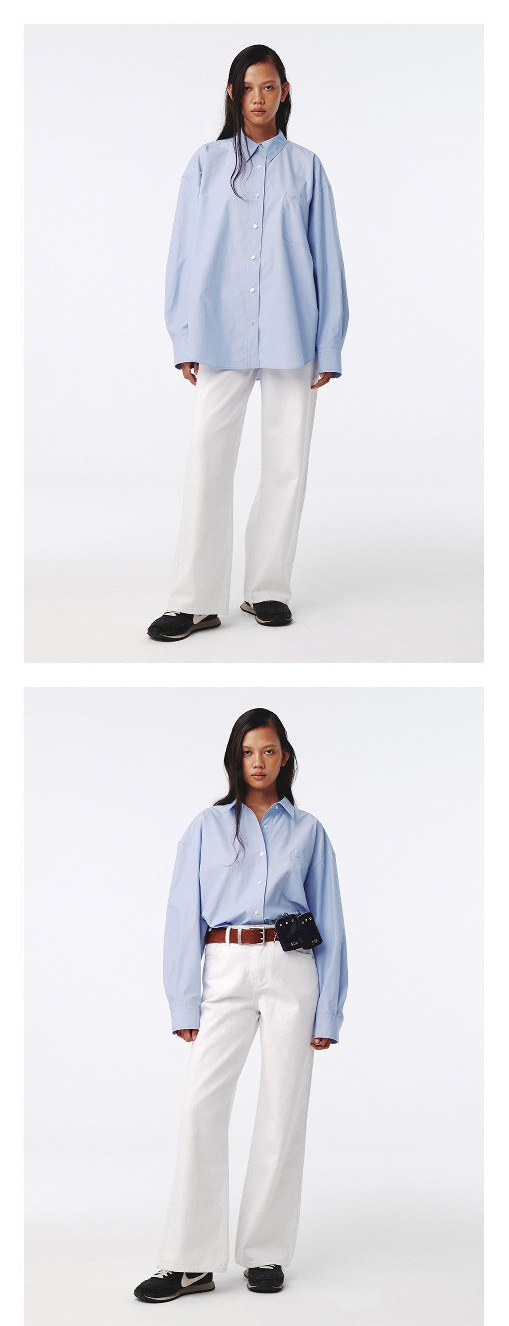 Kijun - Structured Oversized Shirt (Blue) product image 1 | TRAB K-Fashion Australia