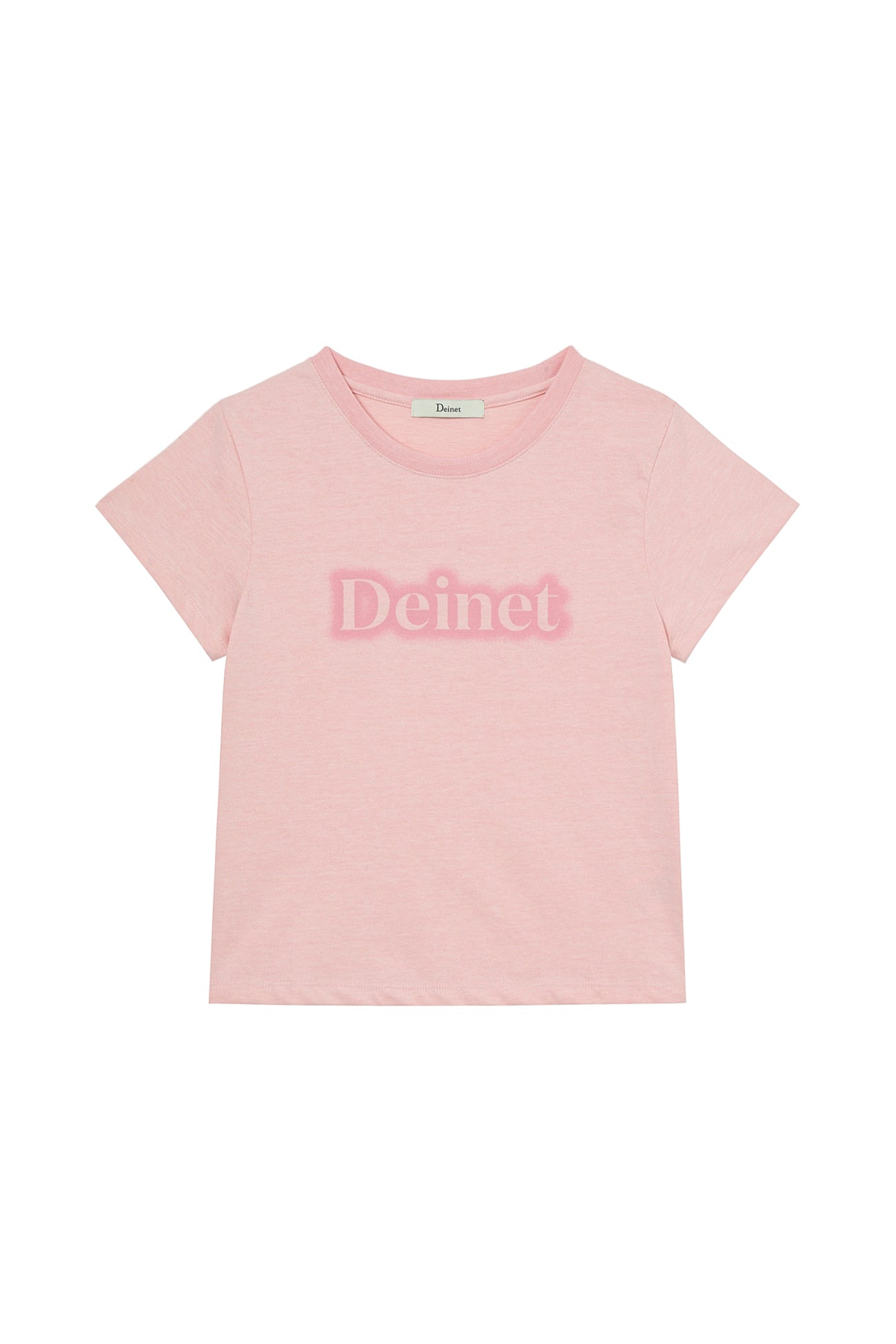 Deinet - Spray Logo Pigment T-Shirt (Light Pink) product image 1 | TRAB K-Fashion Australia
