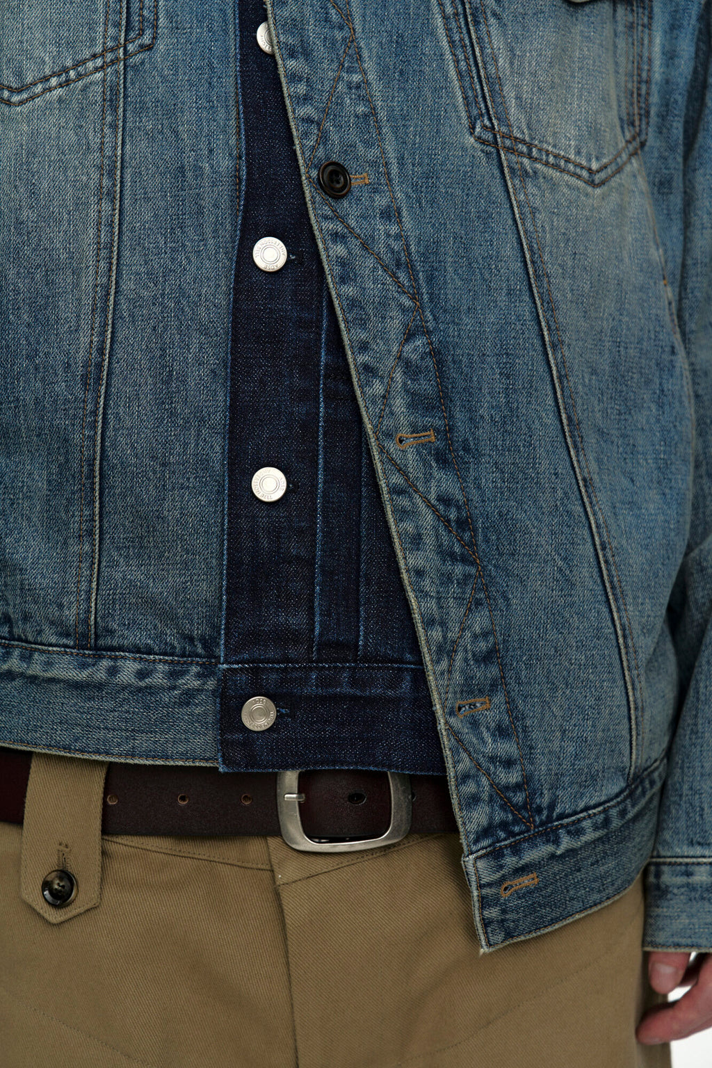 Andersson Bell - Unisex Asymmetric Layered Denim Jacket (Blue) product image 6 | TRAB K-Fashion Australia
