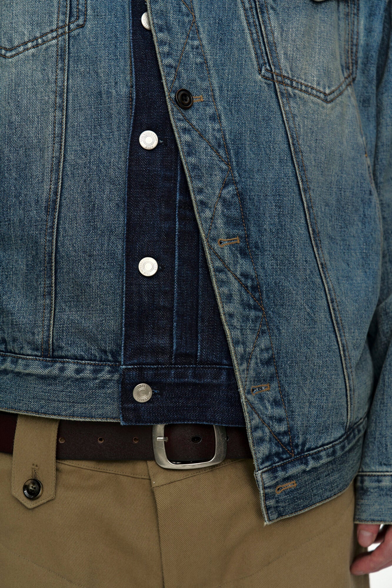 Andersson Bell - Unisex Asymmetric Layered Denim Jacket (Blue) product image 6 | TRAB K-Fashion Australia