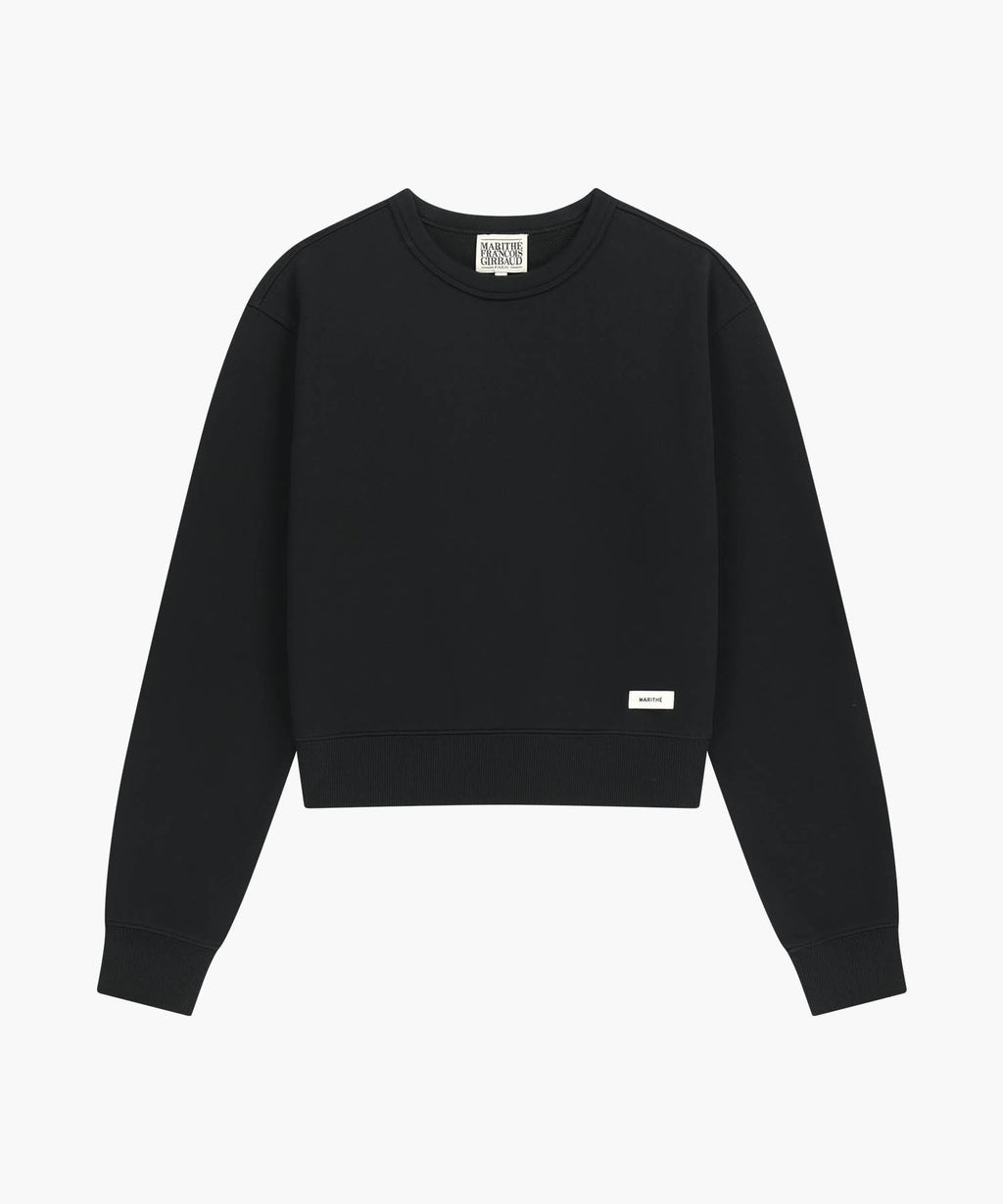 Marithe & Francois Girbaud - Basic Crop Sweatshirt (Black) product image 6 | TRAB K-Fashion Australia