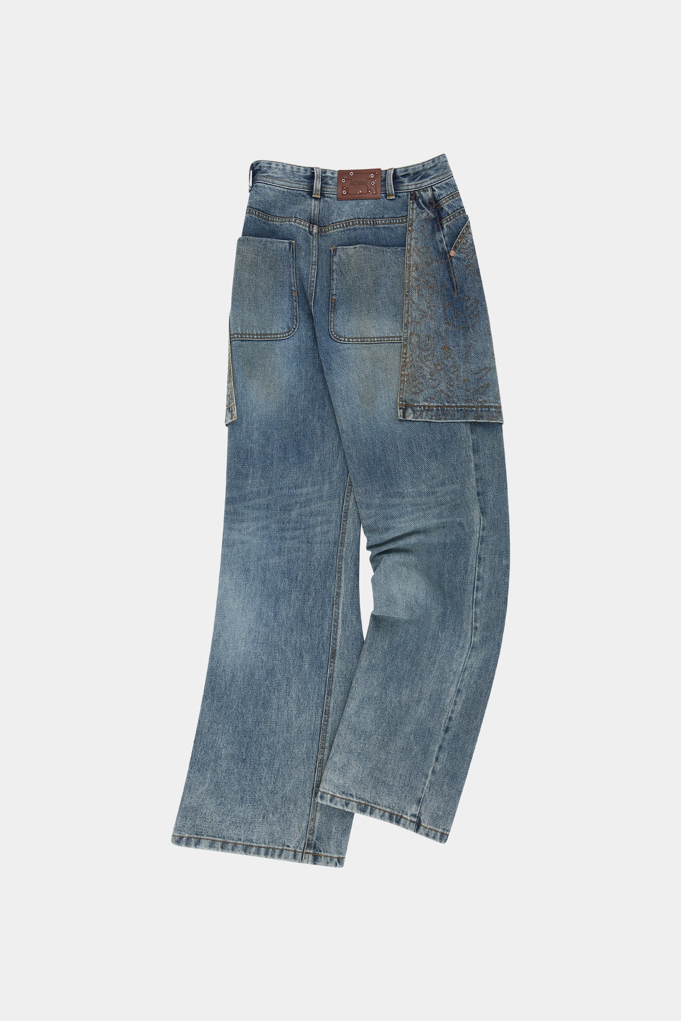 Andersson Bell - Embroidery Wrap Jeans (Washed Blue) product image 10 | TRAB K-Fashion Australia