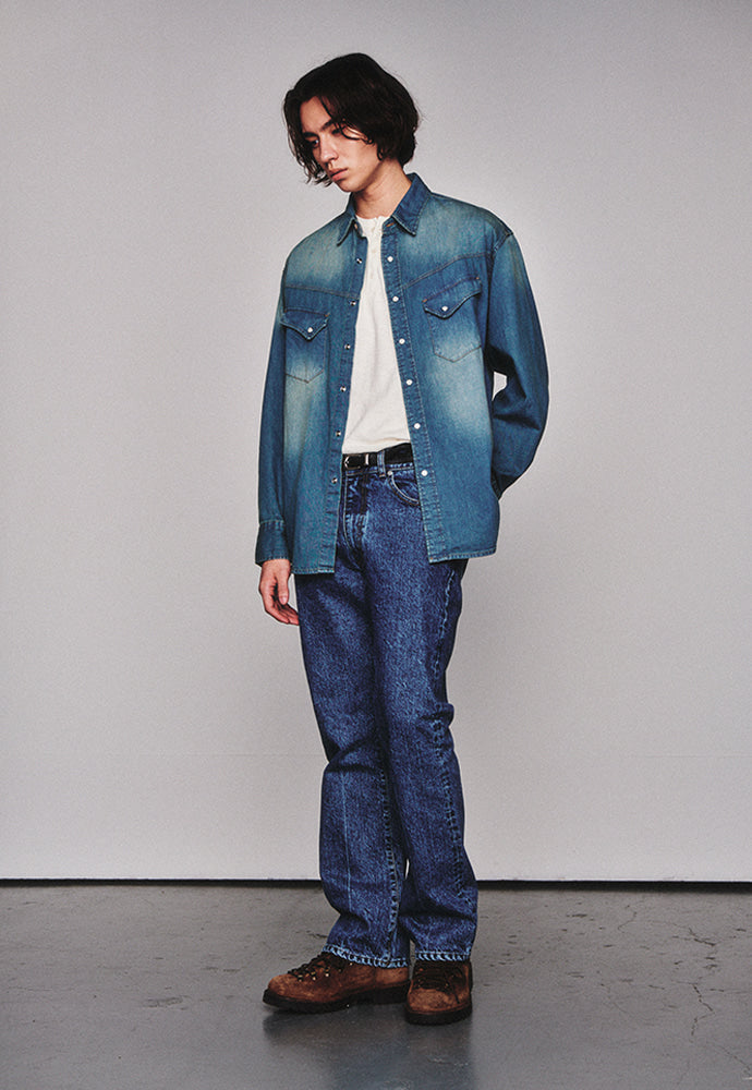 Art if acts - Western Denim Shirt_Japanese Fabric (Vintage Indigo) product image 2 | TRAB K-Fashion Australia