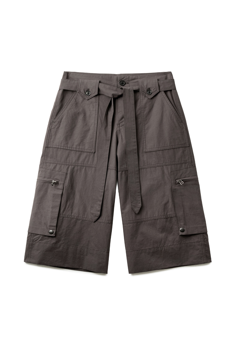 Hatchingroom - Roll Up Fatigue Shorts (Dark Brown) product image 1 | TRAB K-Fashion Australia