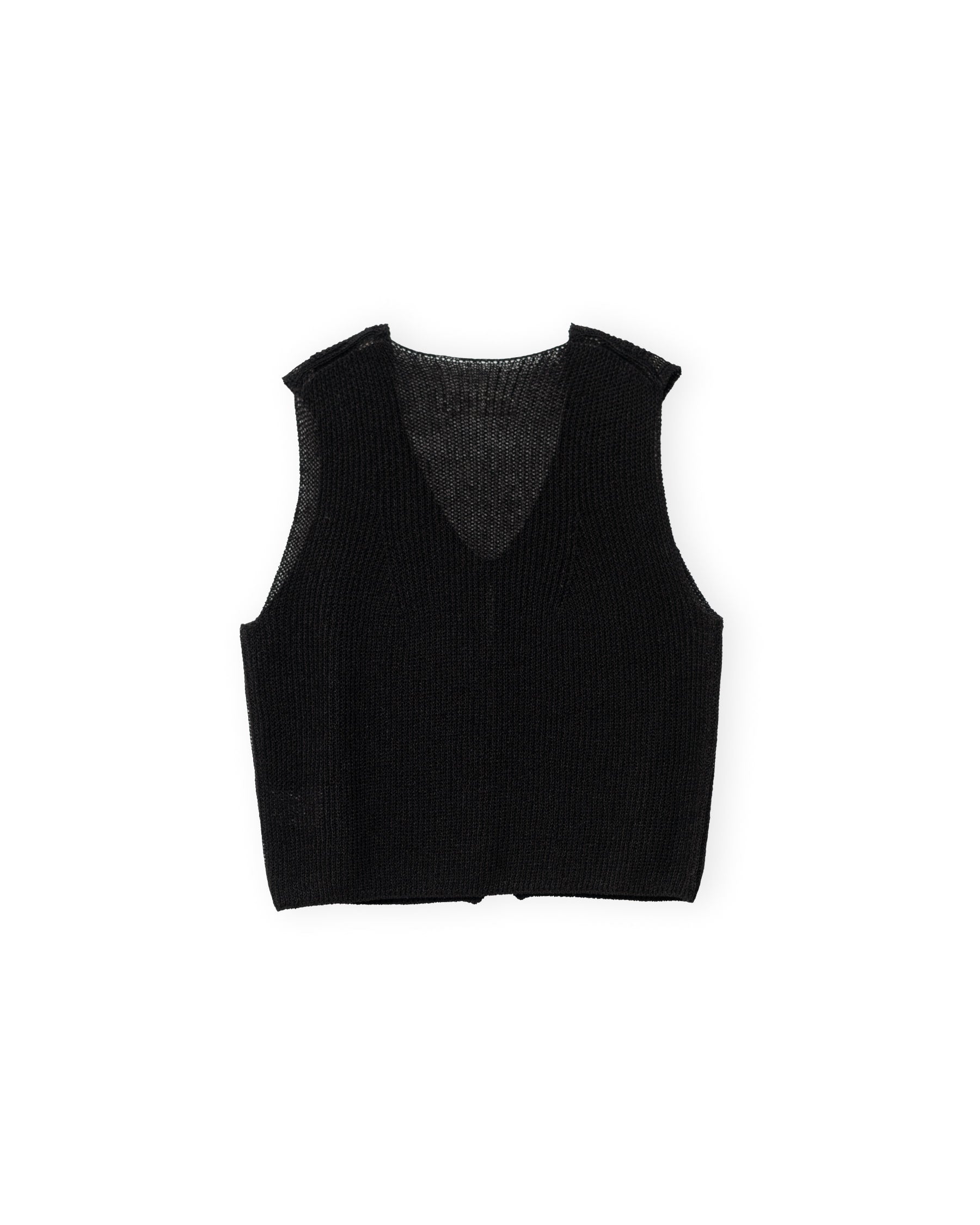 Brownyard - Paper Cotton Knit Vest (Black) product image 4 | TRAB K-Fashion Australia