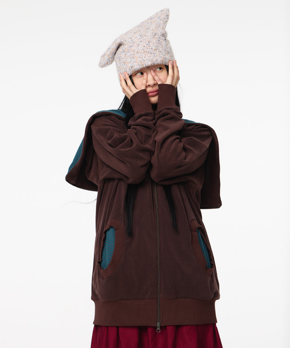 Coyseio - Reversible Wide Cat Beanie (Light Grey) product image 4 | TRAB K-Fashion Australia