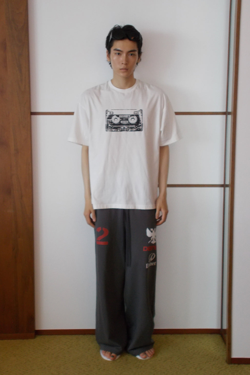 Deinet - Tape T-Shirt (White) product image 1 | TRAB K-Fashion Australia