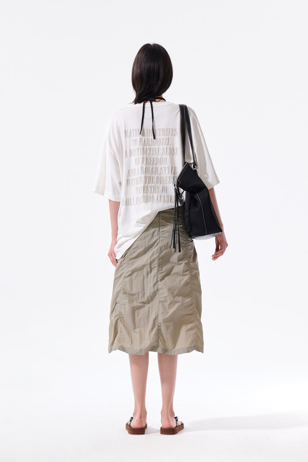 Matin Kim - Vintage Lettering Graffiti Top (White) product image 8 | TRAB K-Fashion Australia
