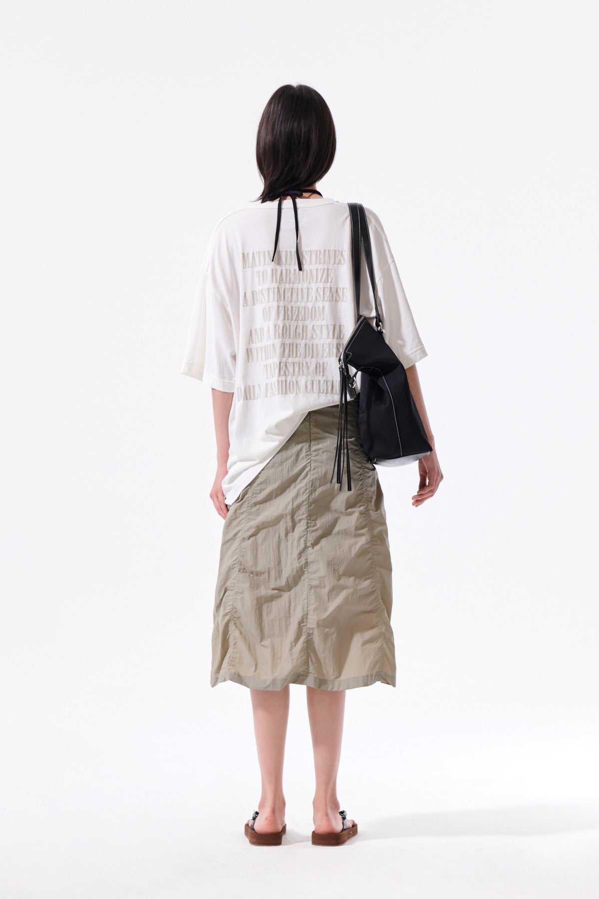 Matin Kim - Vintage Lettering Graffiti Top (White) product image 8 | TRAB K-Fashion Australia