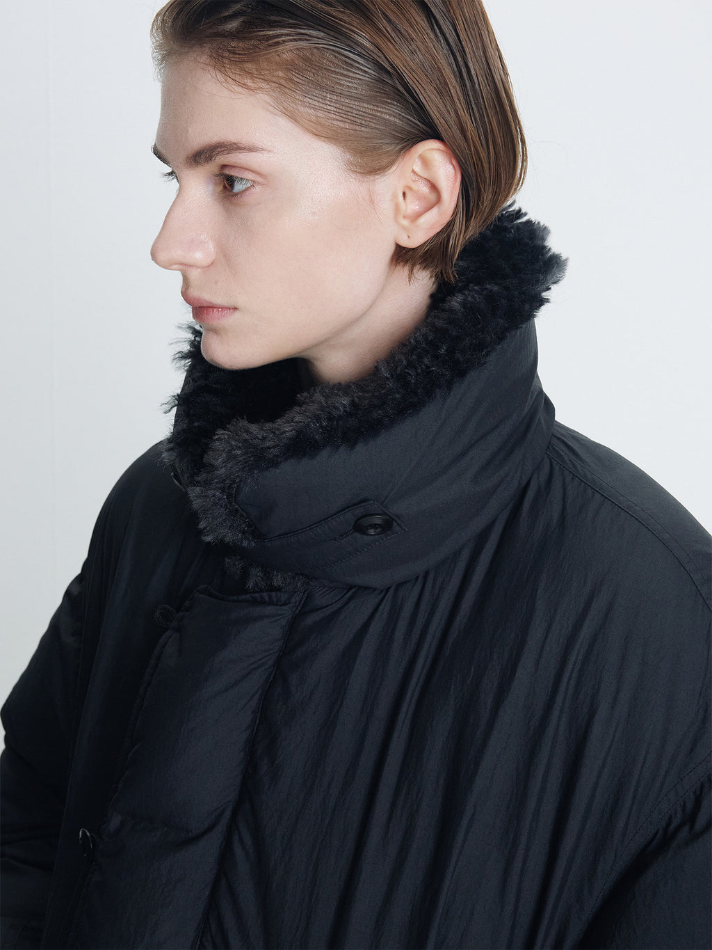 Tonywack - Shearling Collar Puffer Blouson (Black) product image 5 | TRAB K-Fashion Australia