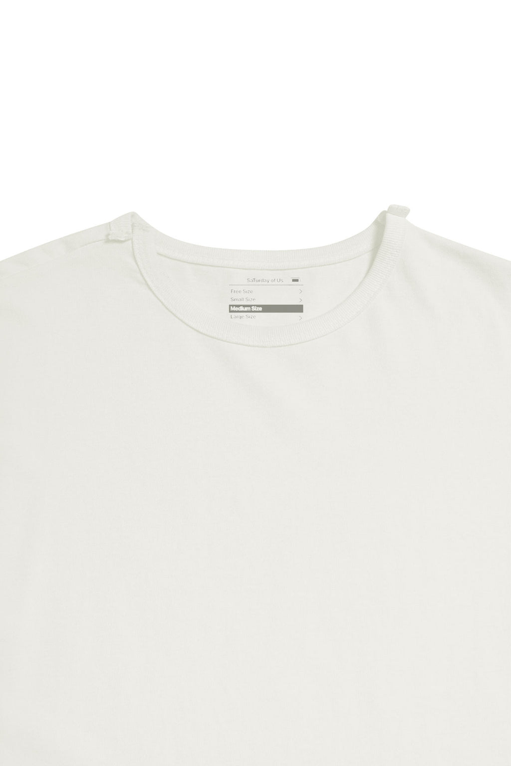STU - Overlap Crop T-shirt (Ivory) product image 18 | TRAB K-Fashion Australia