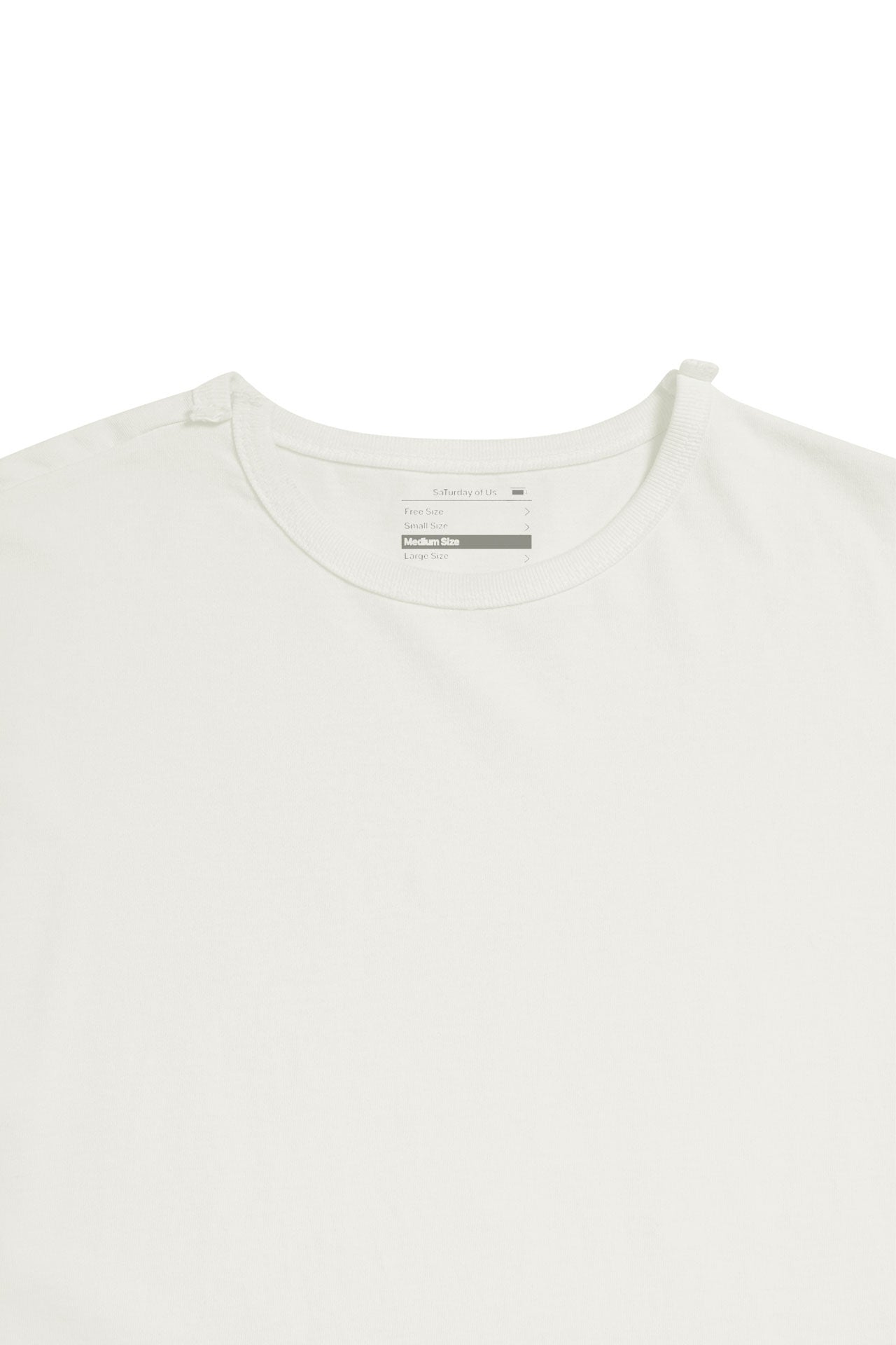 STU - Overlap Crop T-shirt (Ivory) product image 18 | TRAB K-Fashion Australia