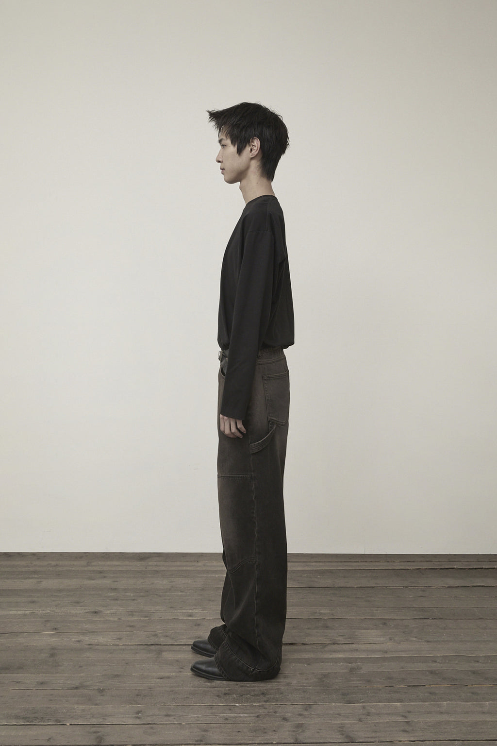 Matin Kim - Tuck Point Long Sleeve Top (Black) product image 6 | TRAB K-Fashion Australia