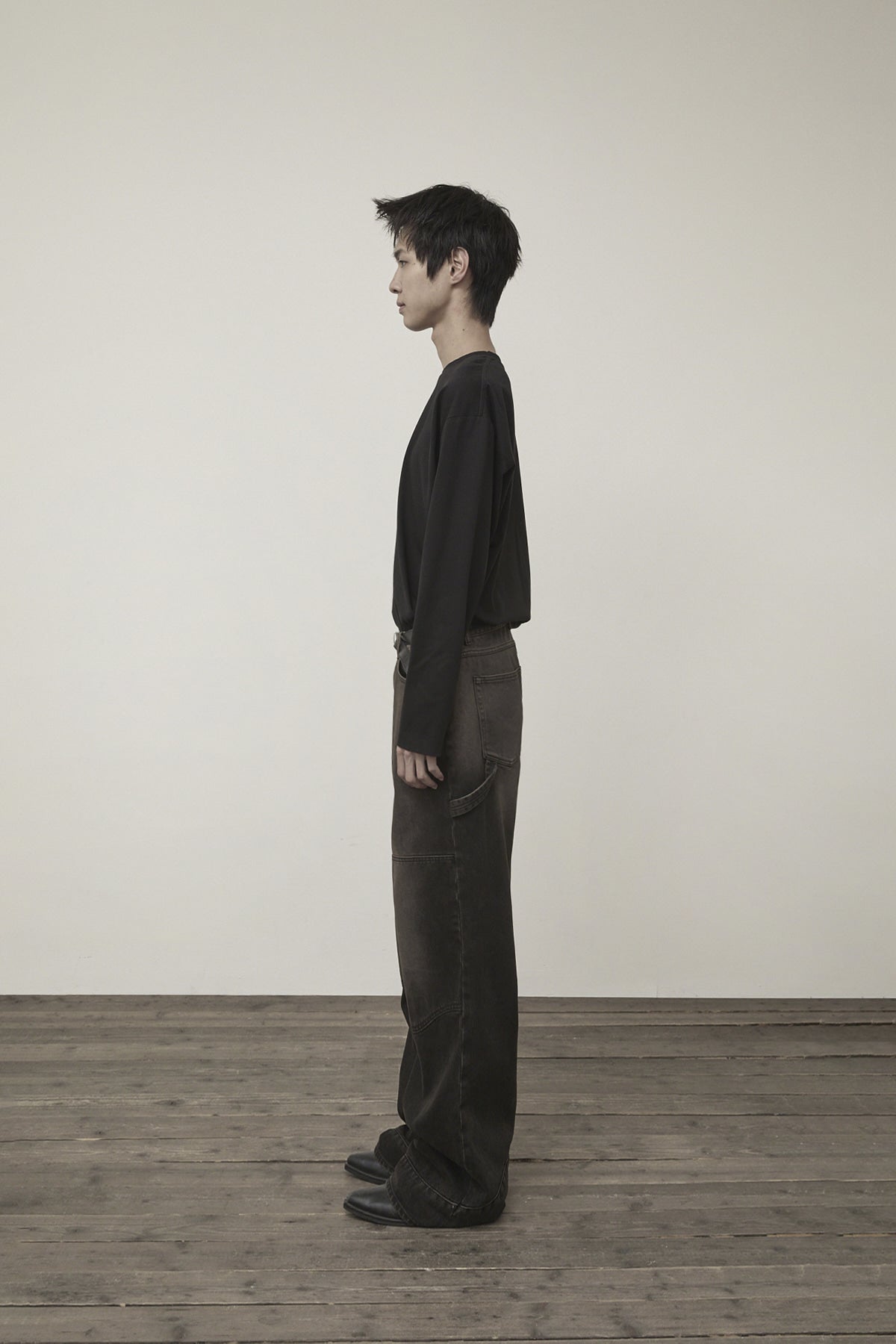 Matin Kim - Tuck Point Long Sleeve Top (Black) product image 6 | TRAB K-Fashion Australia