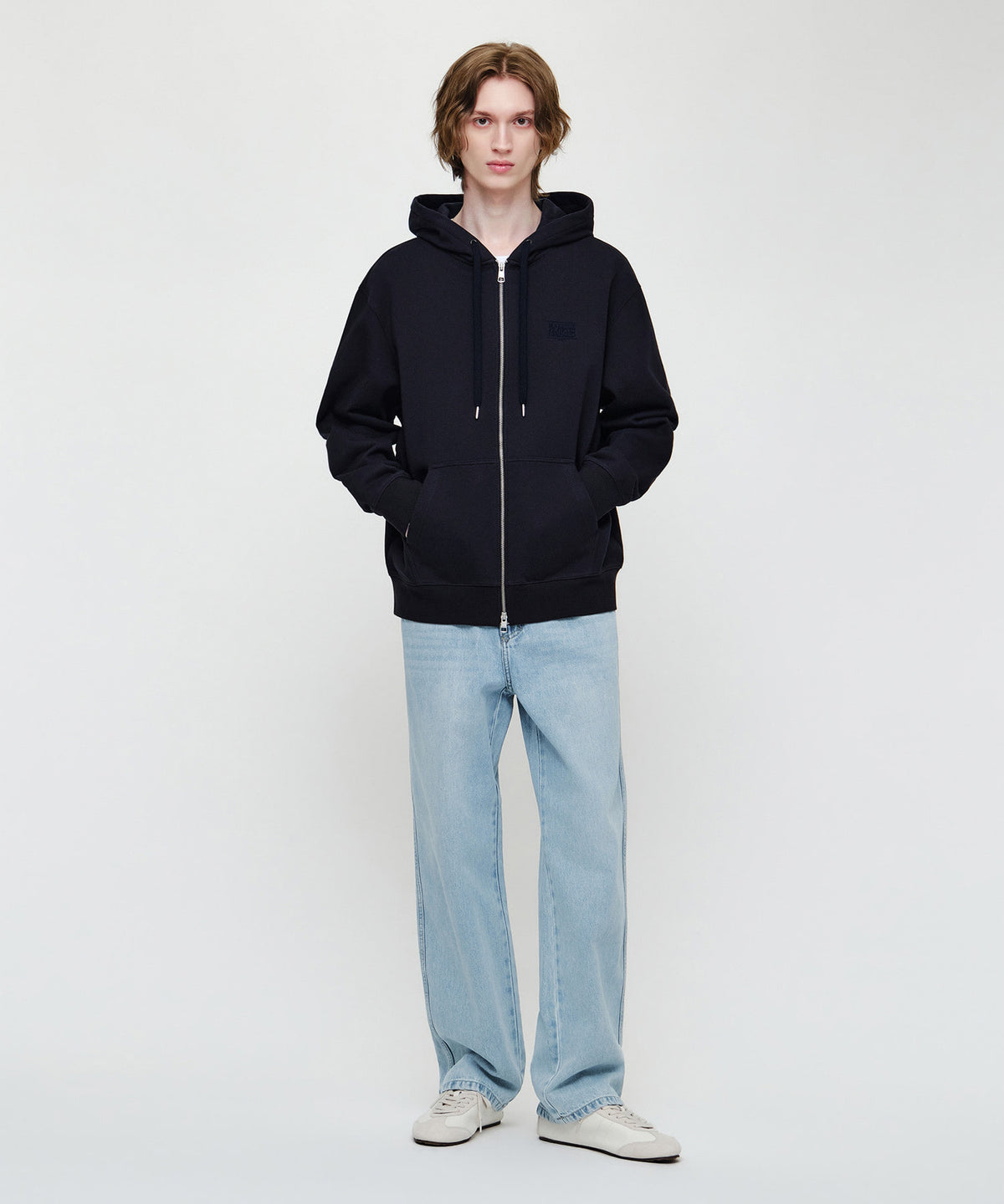 Marithe & Francois Girbaud - Back Classic Logo Hoodie Zipup (Navy) product image 5 | TRAB K-Fashion Australia