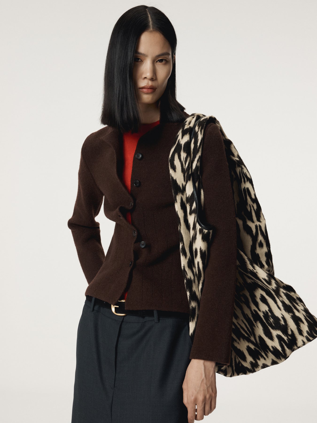 Recto - Button Up Knit Cardigan (Vintage Brown) product image 9 | TRAB K-Fashion Australia