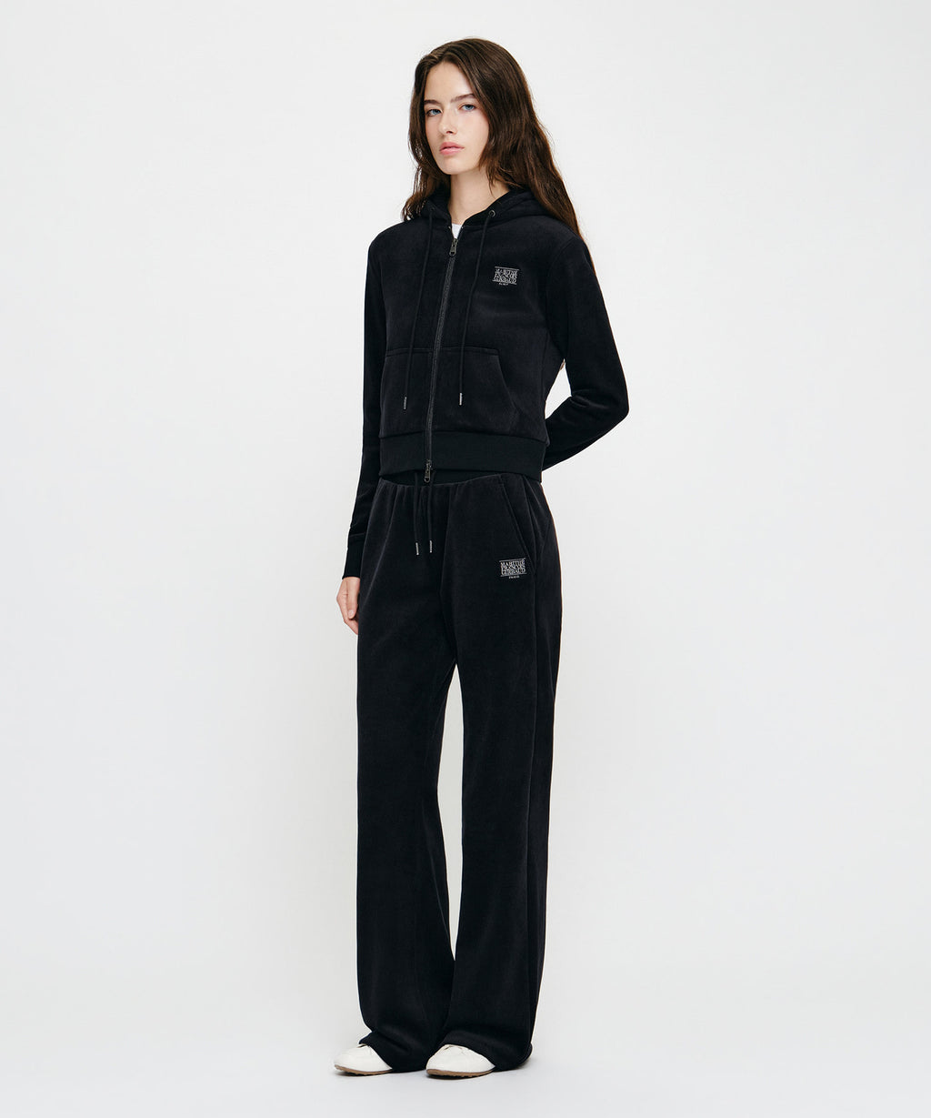 Marithe & Francois Girbaud - Slim Fit Velour Pants (Black) product image 3 | TRAB K-Fashion Australia