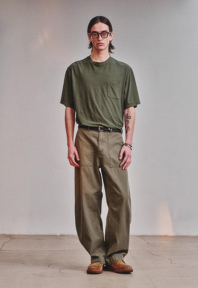 Art if acts - Curved Fatigue Trousers (Olive) product image 1 | TRAB K-Fashion Australia