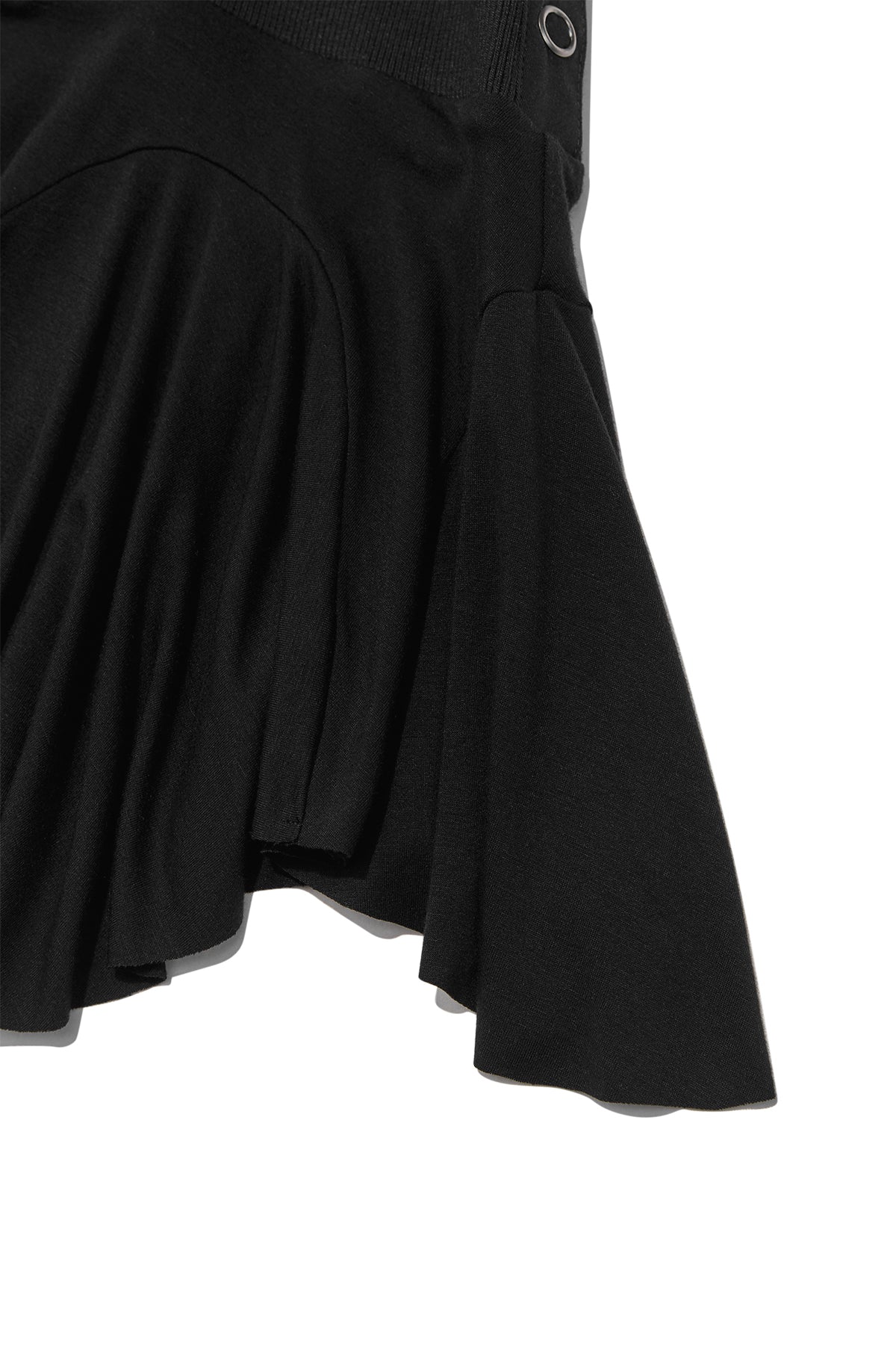 Matin Kim - Unbalance Flare Folding Skirt (Black) product image 5 | TRAB K-Fashion Australia