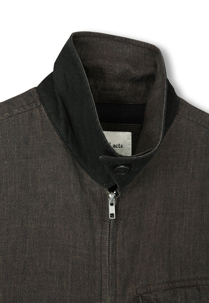 Art if acts - Linen Pocket Blouson (Wood) product image 10 | TRAB K-Fashion Australia