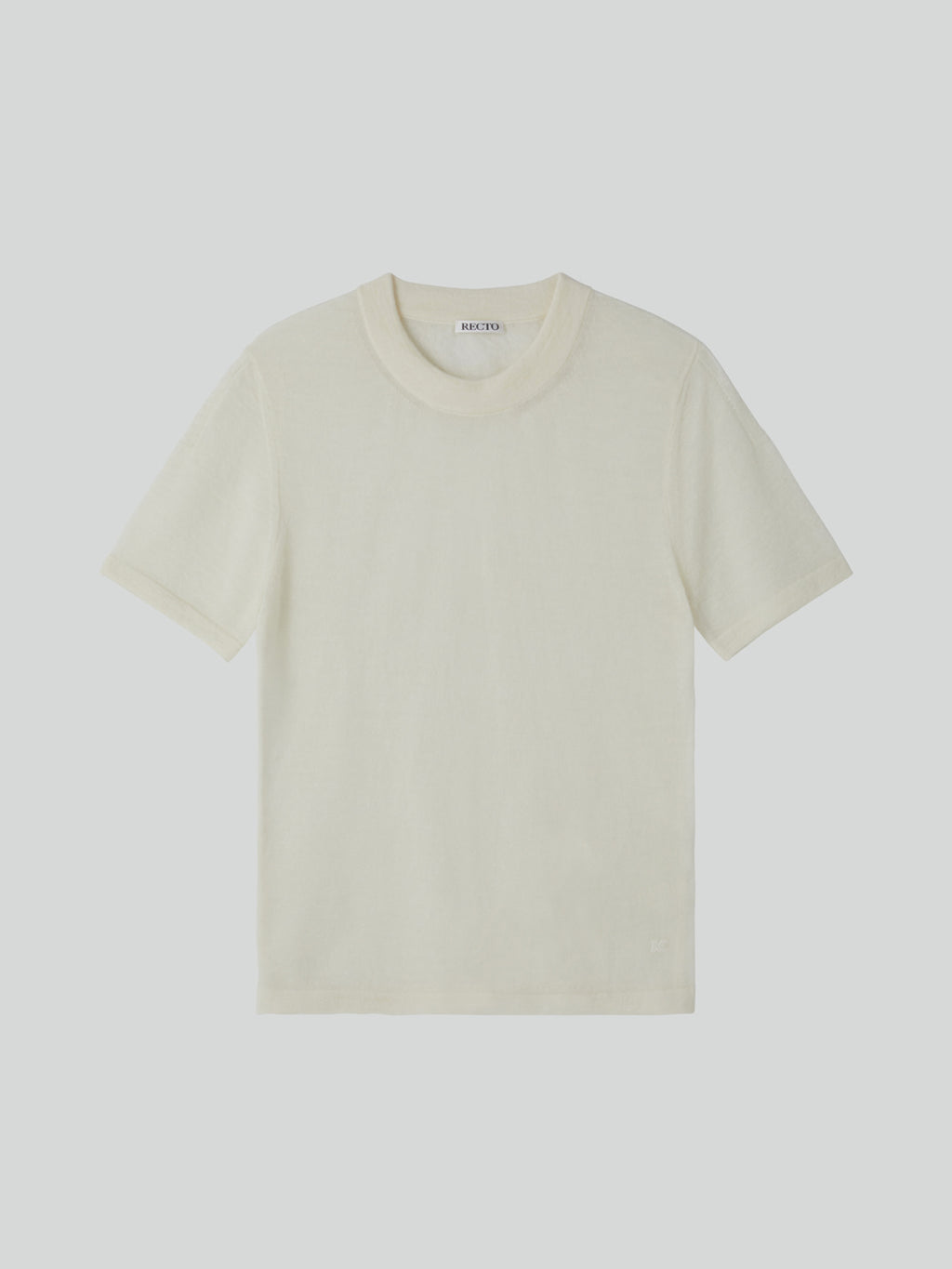 Recto - Rc Embroidery Sheer Knit Top (Cream) product image 10 | TRAB K-Fashion Australia
