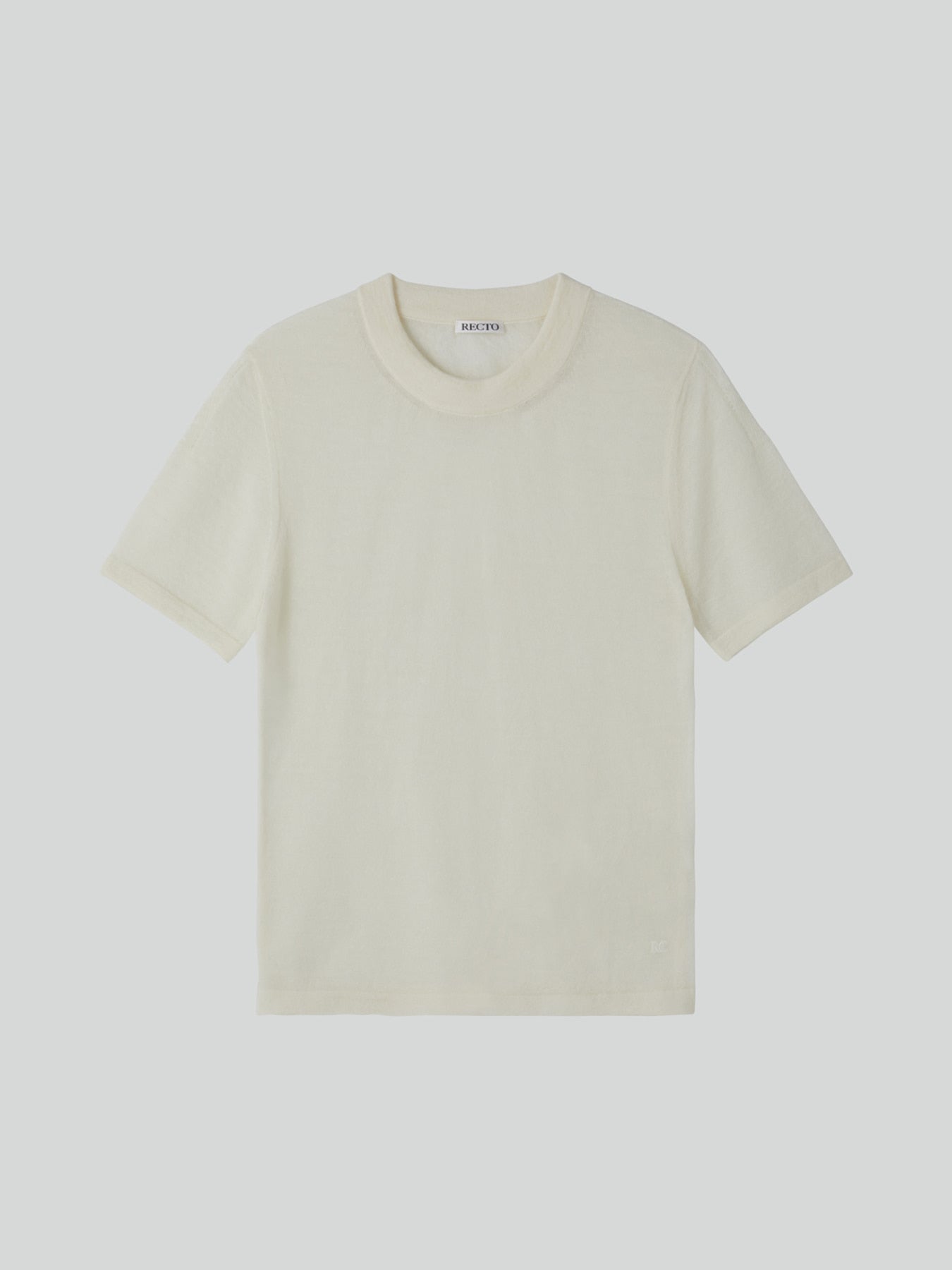 Recto - Rc Embroidery Sheer Knit Top (Cream) product image 10 | TRAB K-Fashion Australia