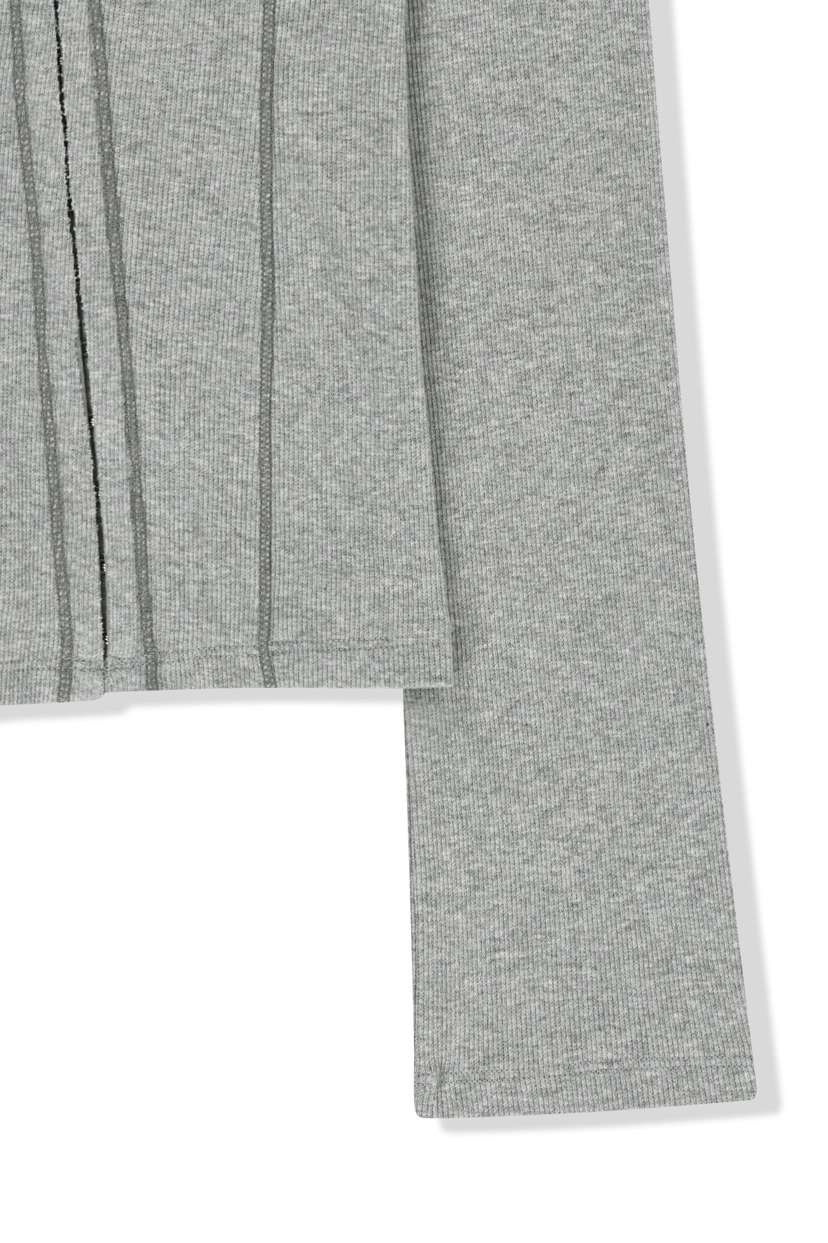 Matin Kim - Multi Styling Hook Detail Slim Top (Grey) product image 4 | TRAB K-Fashion Australia